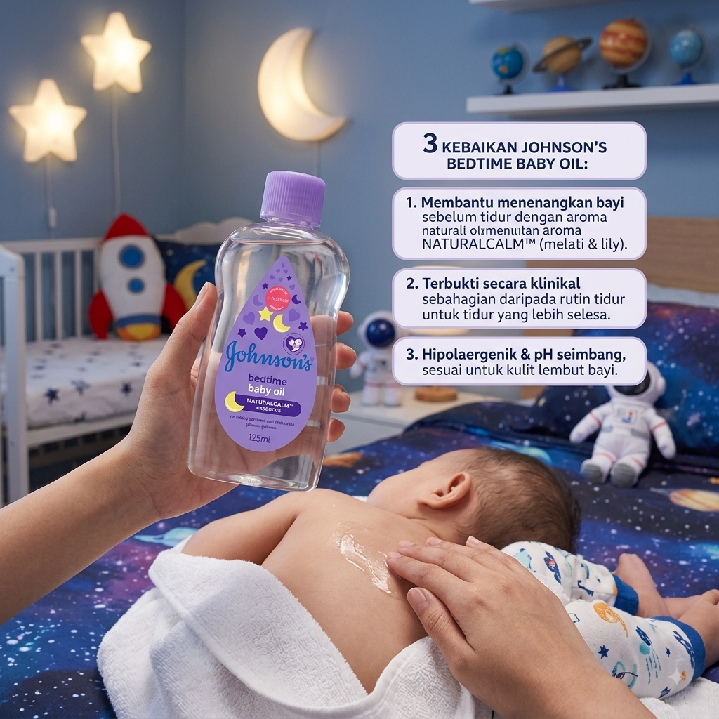 Johnson's Baby Oil / Minyak Bayi 50ml / 125ml / Bedtime