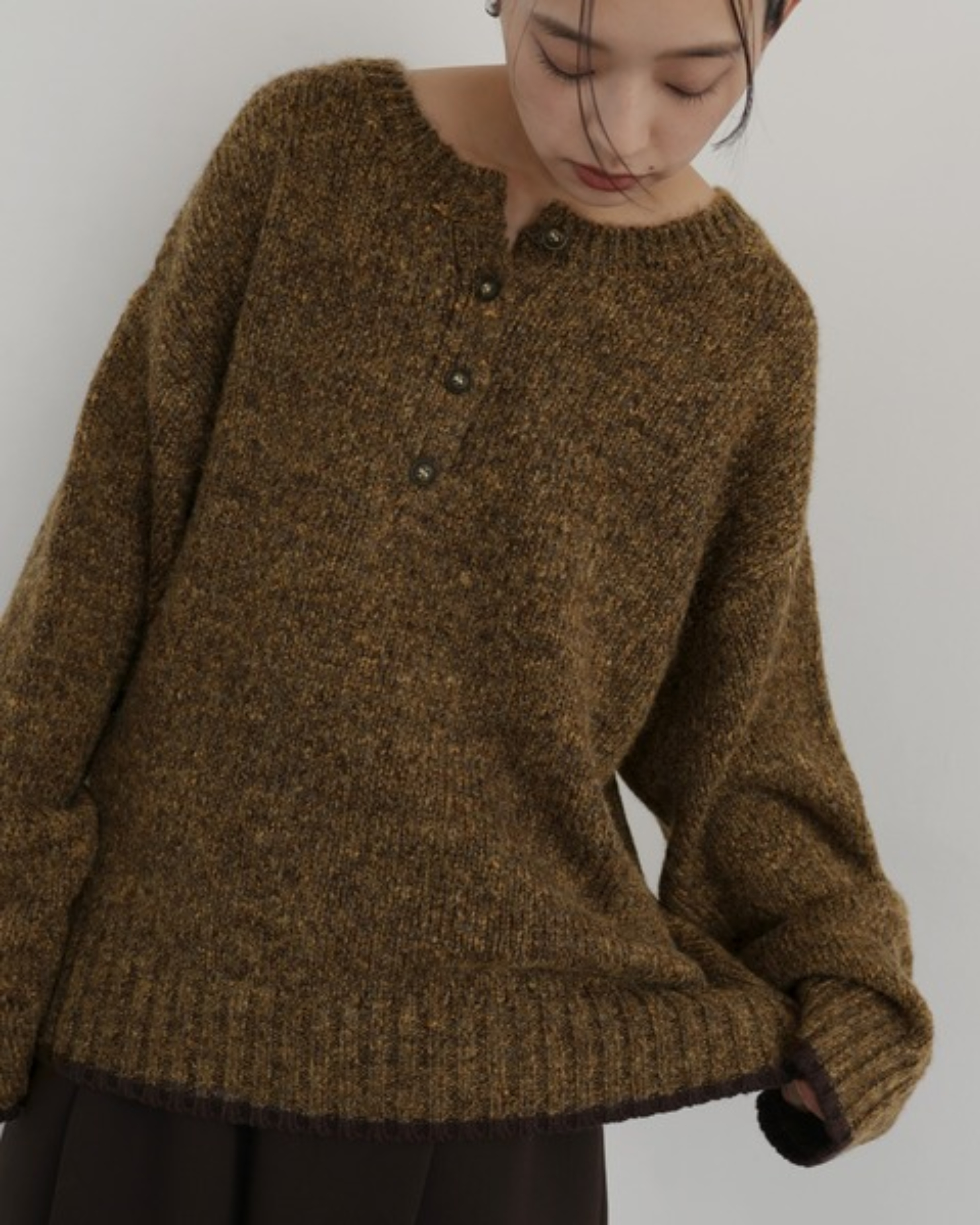 排鈕針織長袖 【JT001】