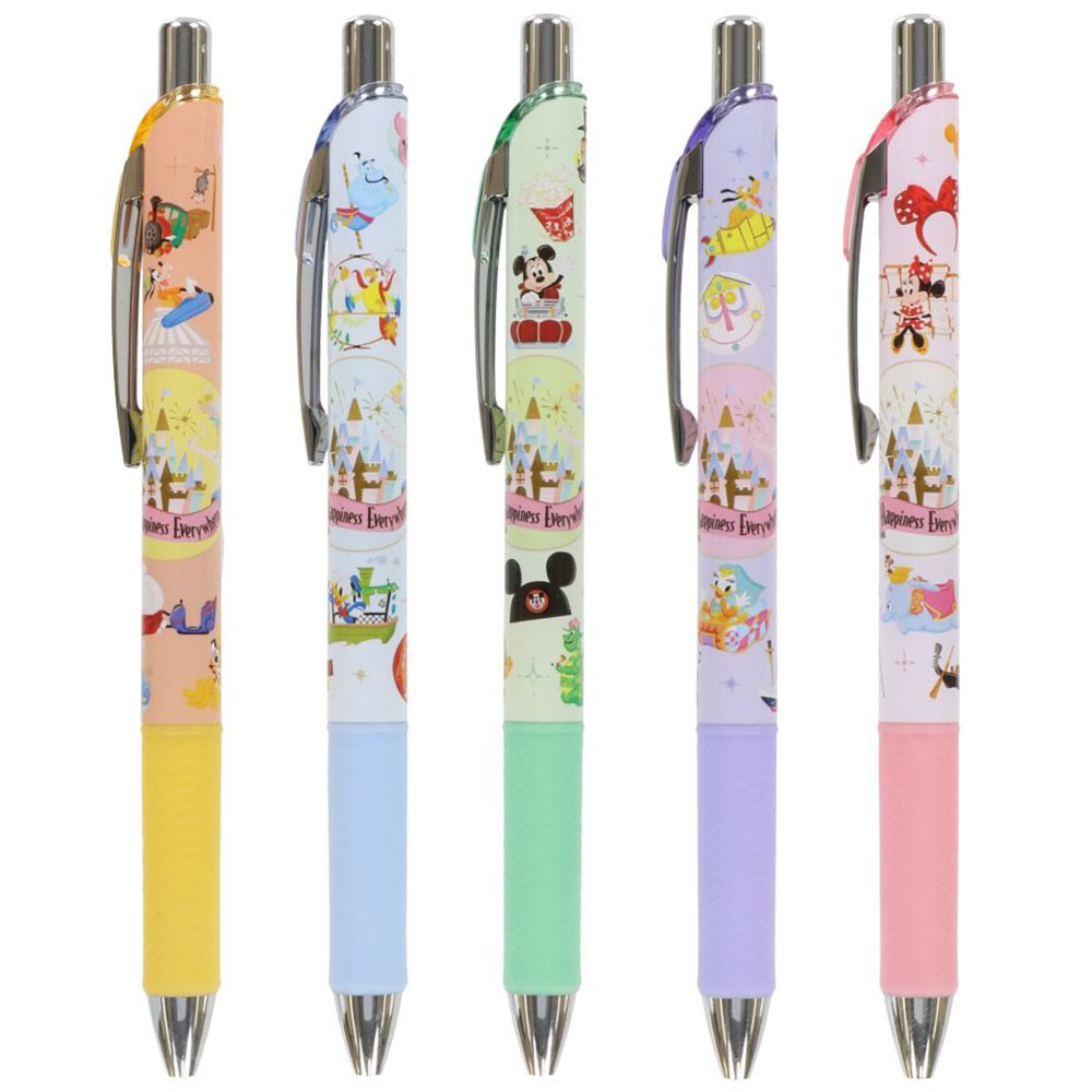 現貨｜【日本 Disney Store 限定】一套5枝 Mickey & Friends 米奇與朋友 日本製 Pentel EnerGel 0.5mm  黑色 啫喱筆 069480