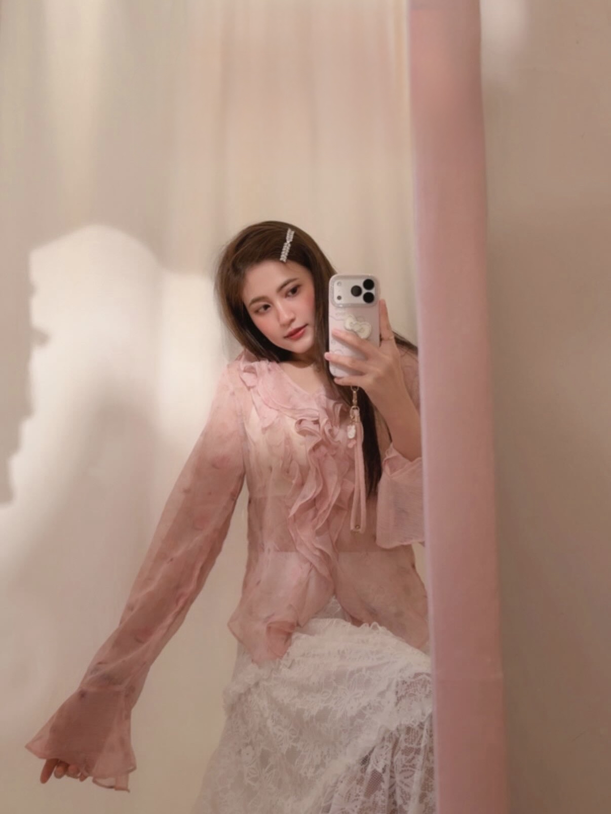 Elegant Ruffle 2way Blouse