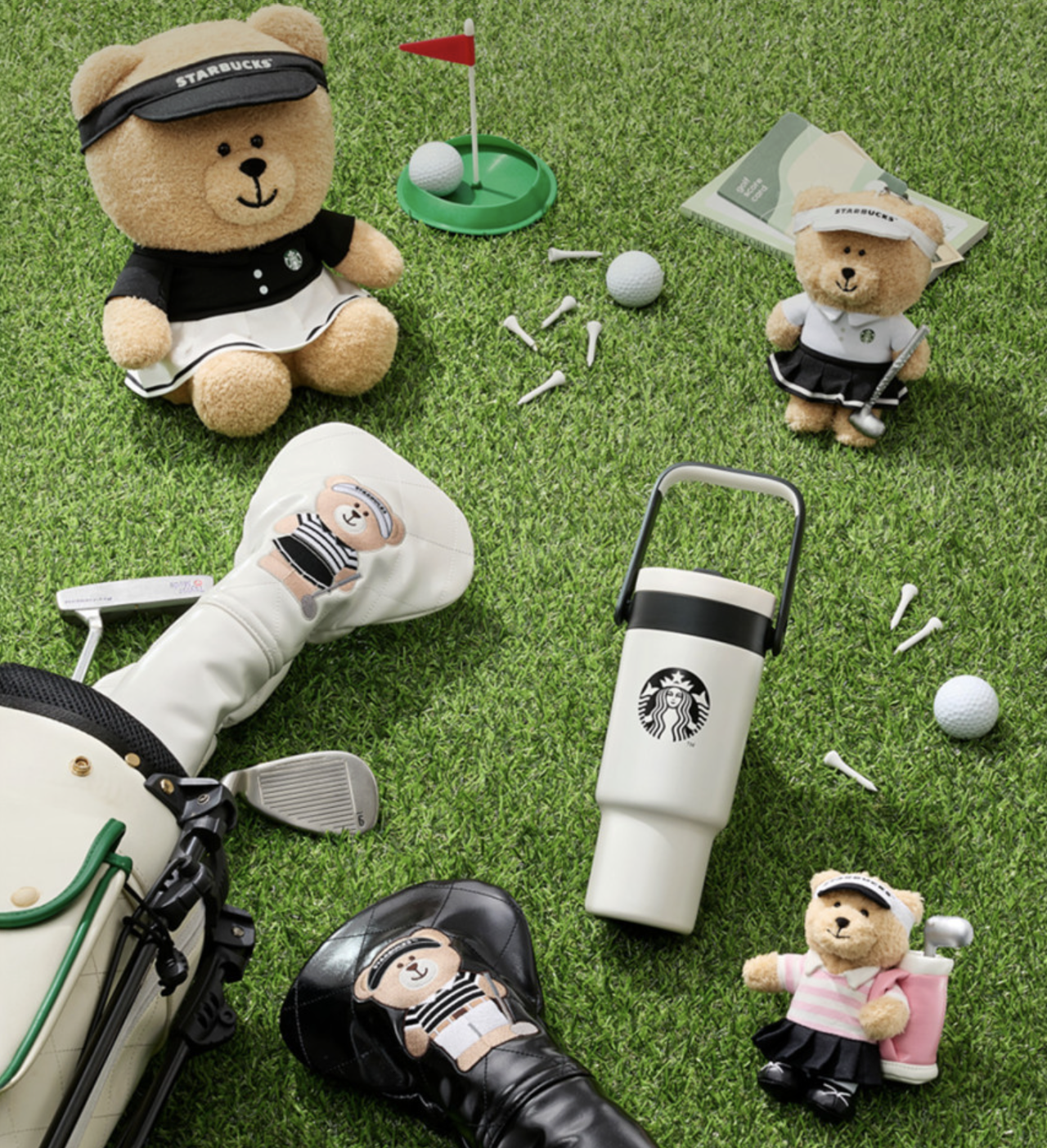 韓國 Starbucks 星巴克 高爾夫球系列 高爾夫球腰包/小球袋｜Golf Bearista Ball Pouch