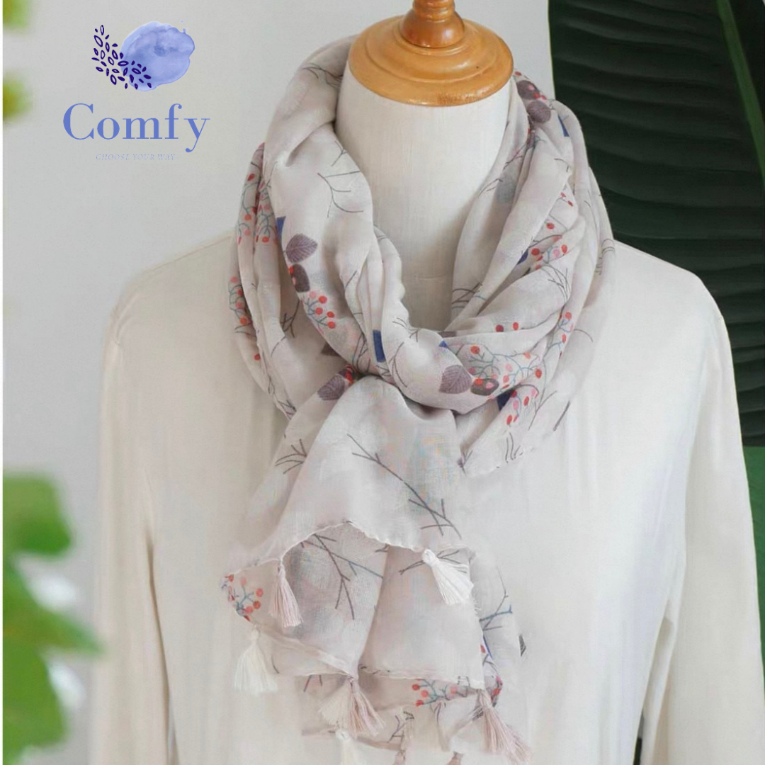 Comfy 小果實輕薄圍巾