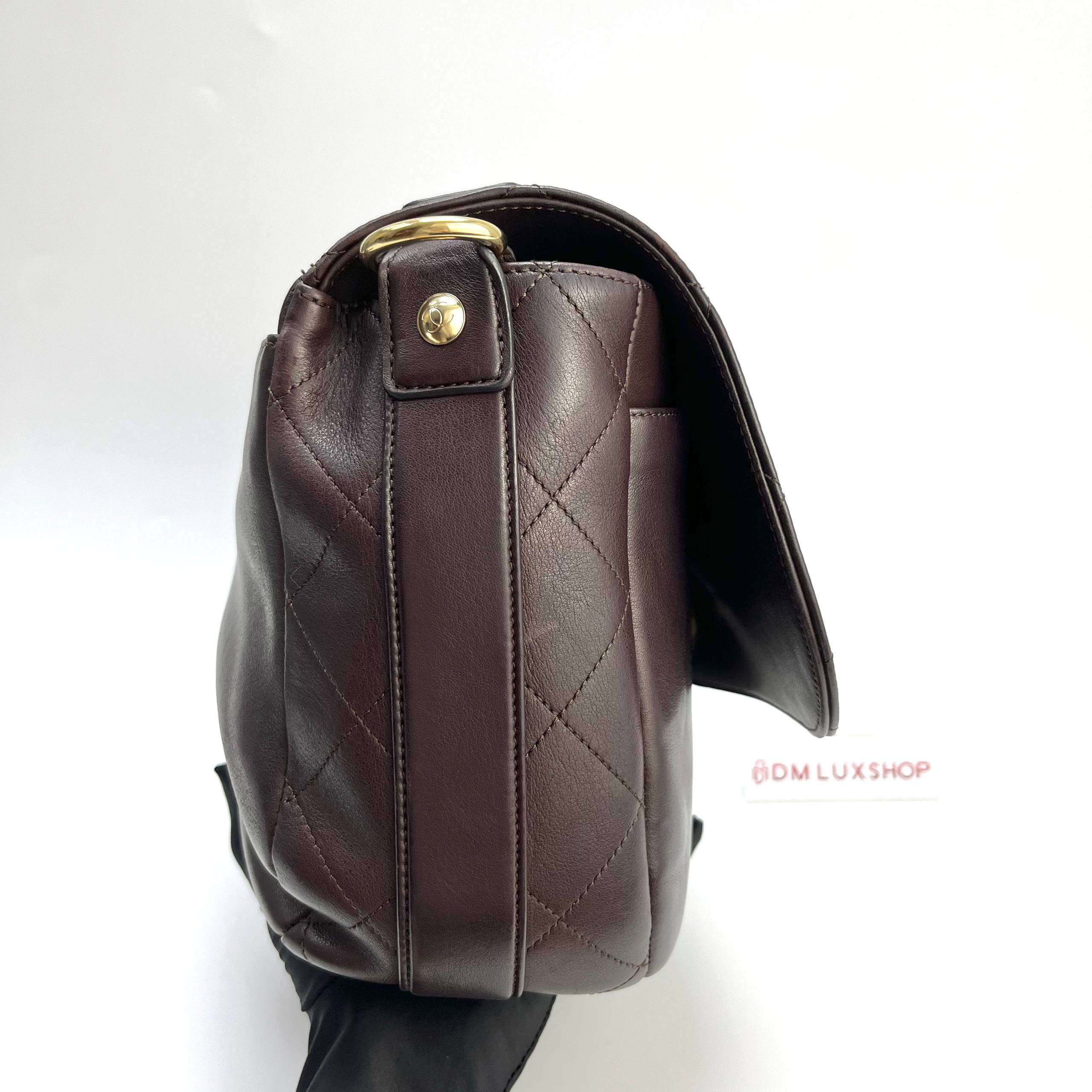 Chanel Paris-Rome Brown Messenger GHW (Serial 23)