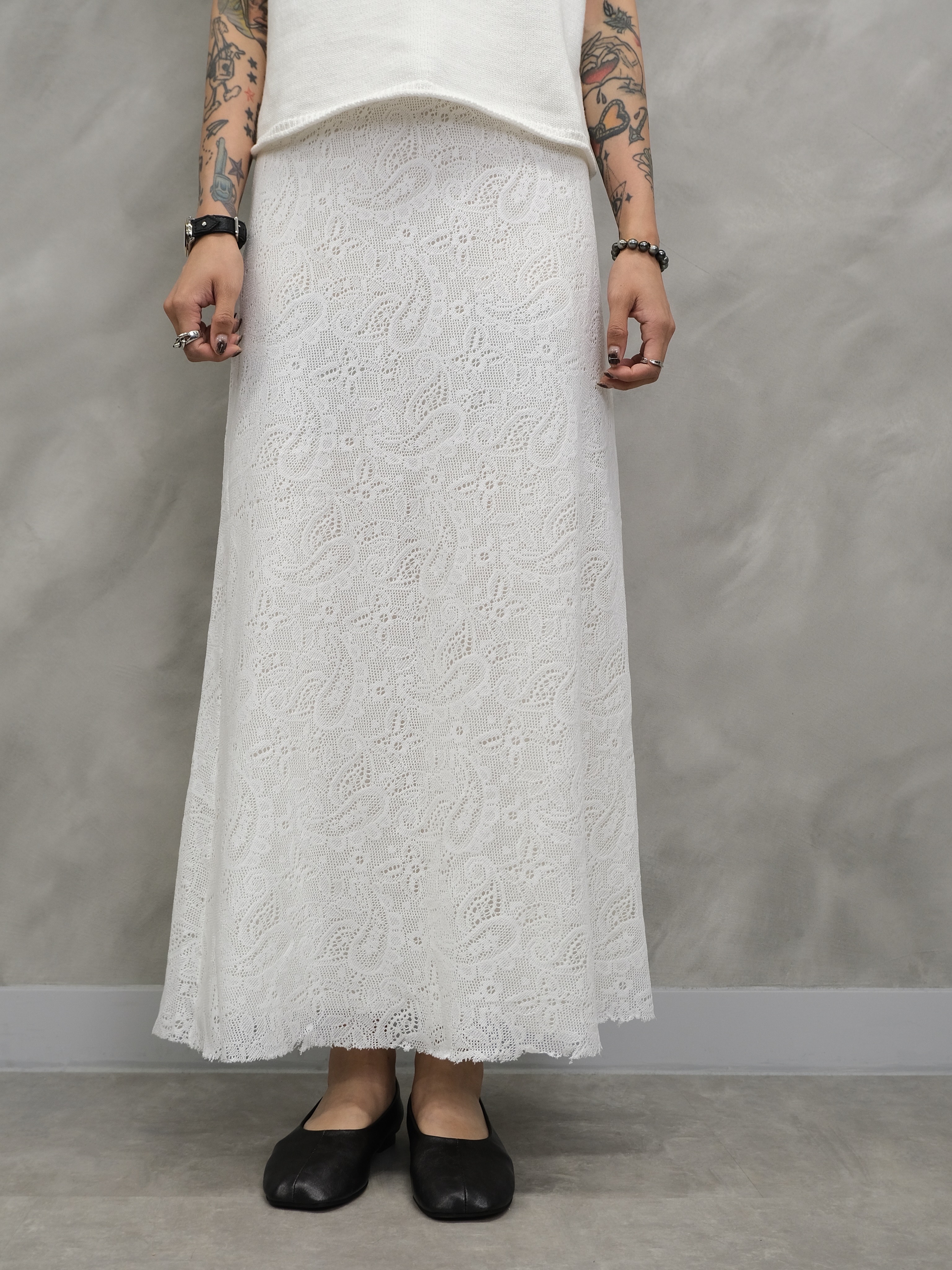 Floral Paisley Lace Skirt #sk49