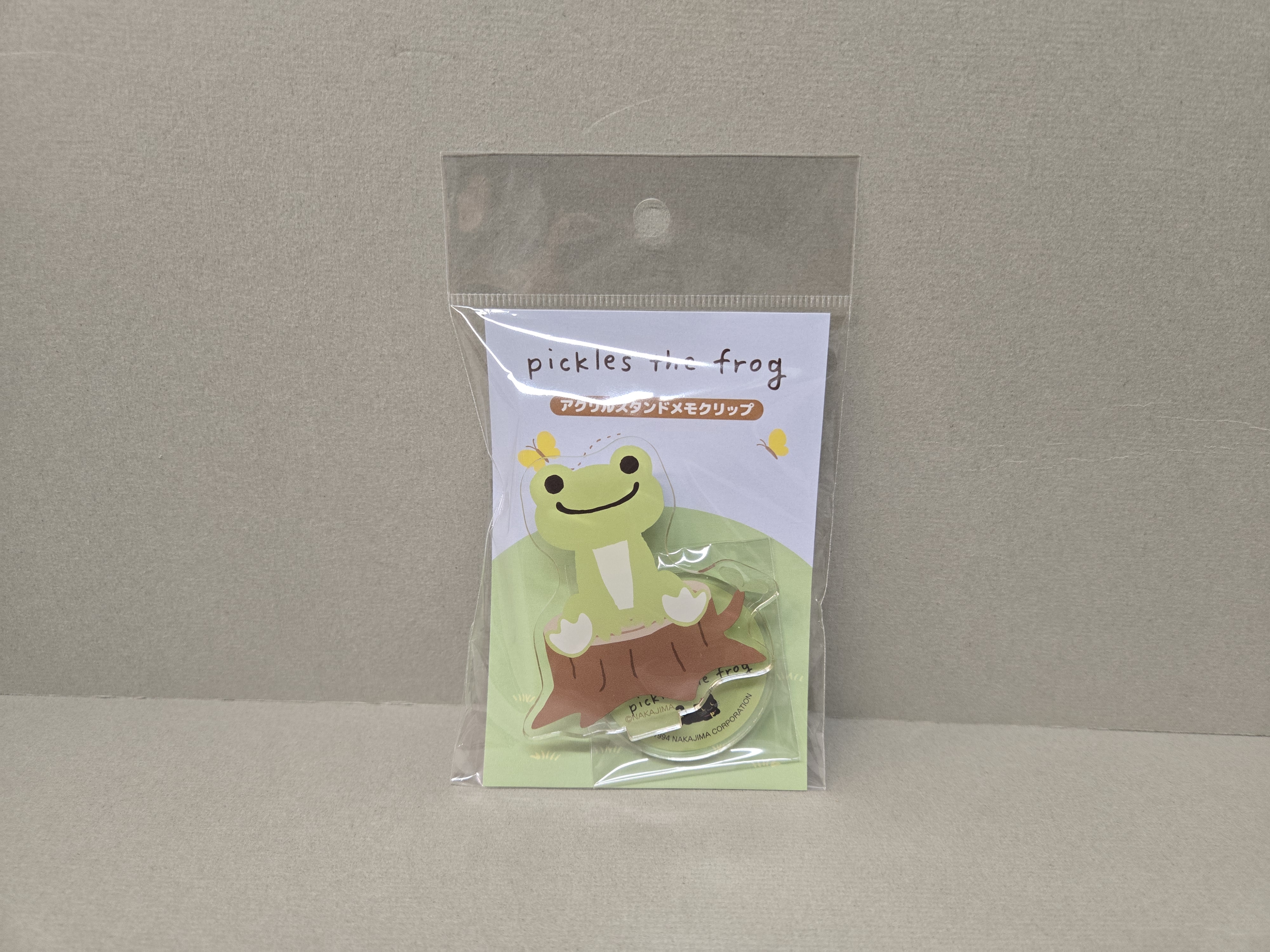 pickles綠色青蛙座樹款亞克力膠memo stand (可放相片）