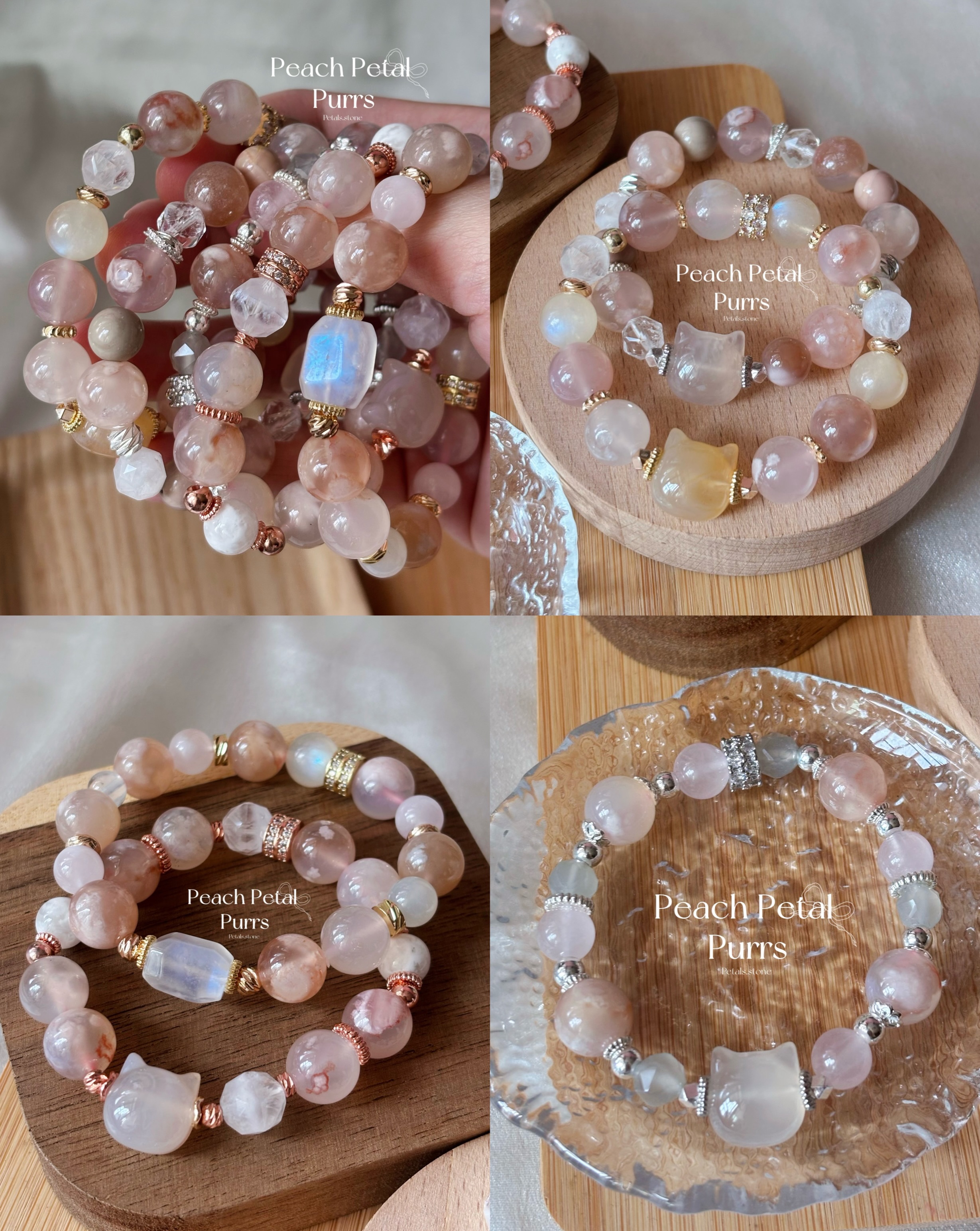 🍑Peach Petal Purrs🐈🌸｜橙粉櫻花瑪瑙貓貓