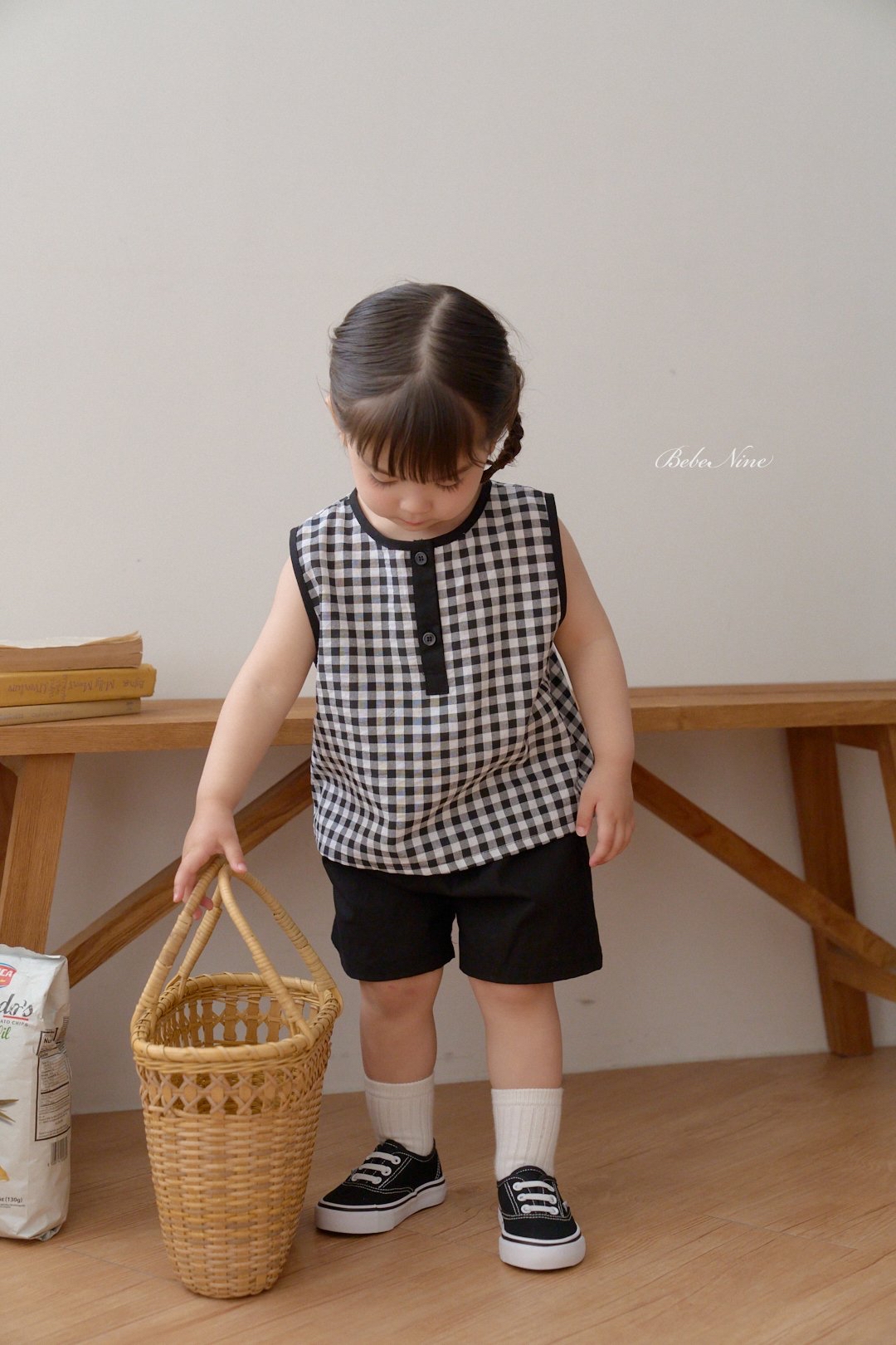☀️預訂 韓國直送☀️🇰🇷Bebenine兩色格紋純棉背心上下套裝