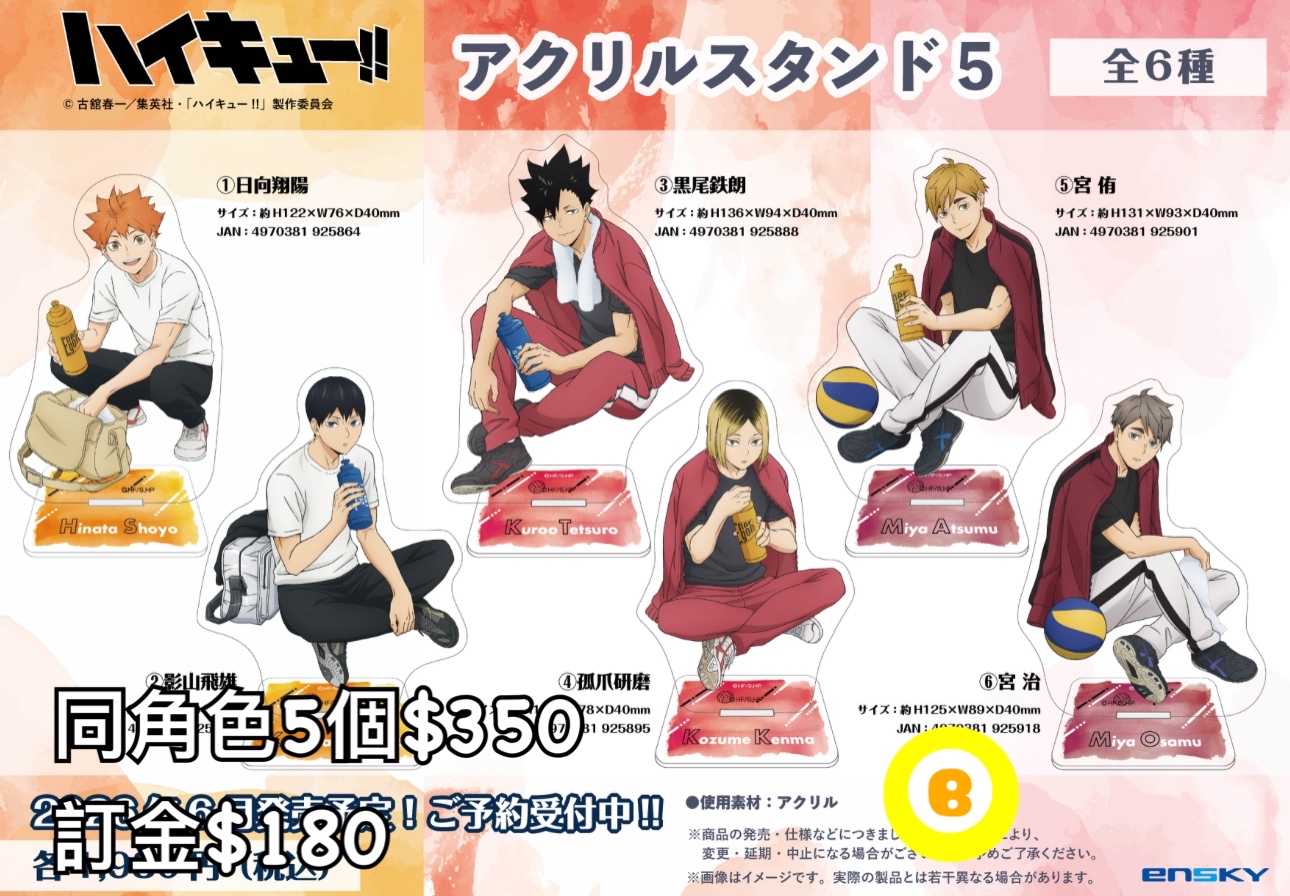 Preorder預訂6/2026年排球少年立牌