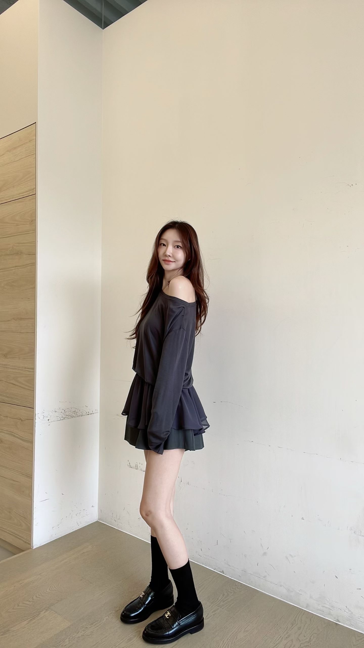 FV16 束腰ruffle 衫擺Top 