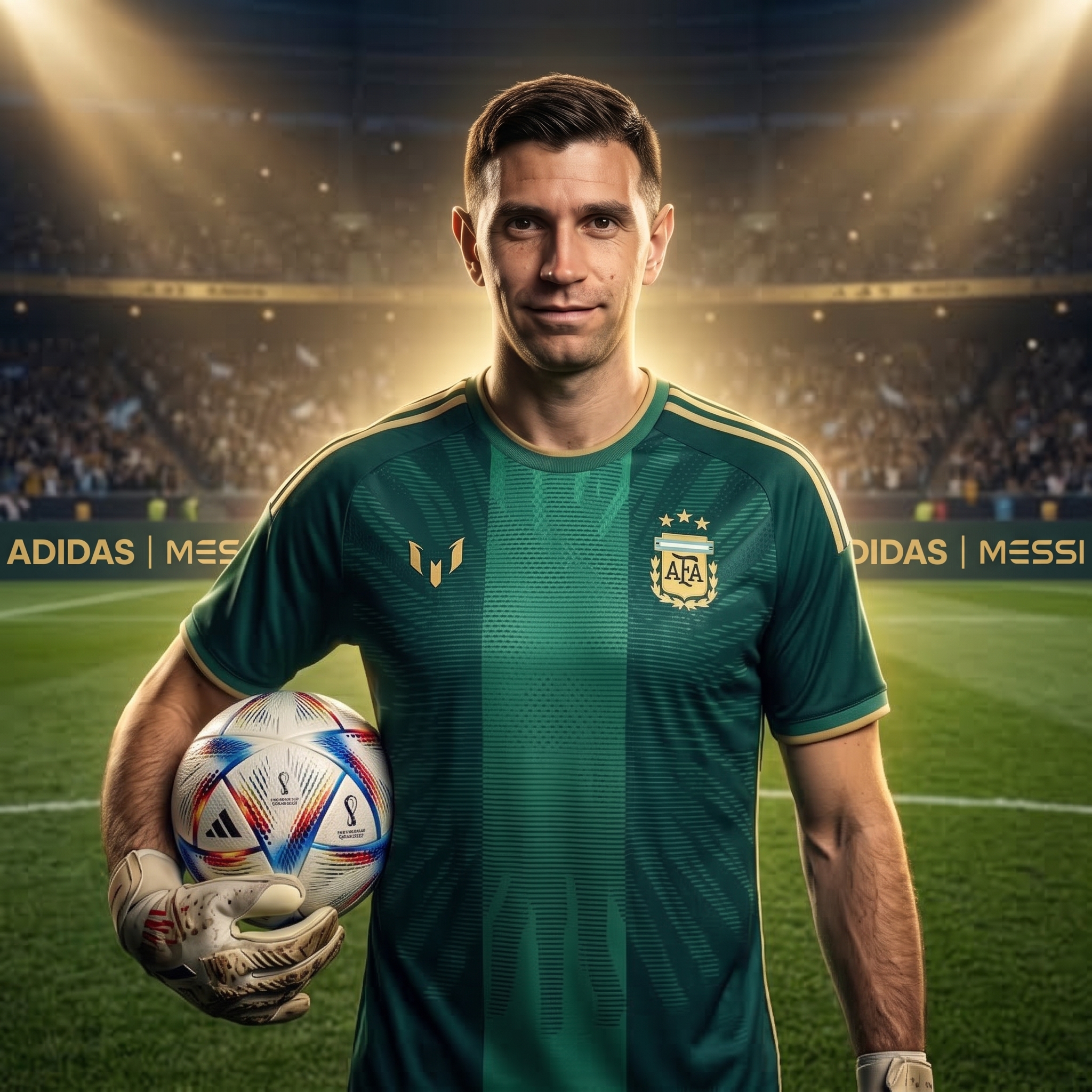 🔥 Adidas x Messi 美斯阿根廷紀念球員版龍門球衣 KW2024