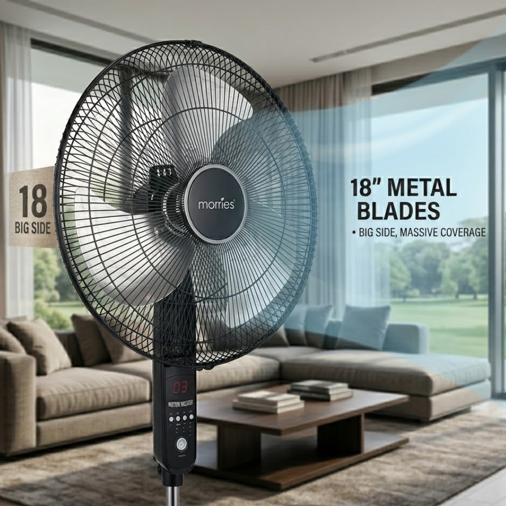 Morries BLDC Remote Stand Fan MS-8818DCSFR URu