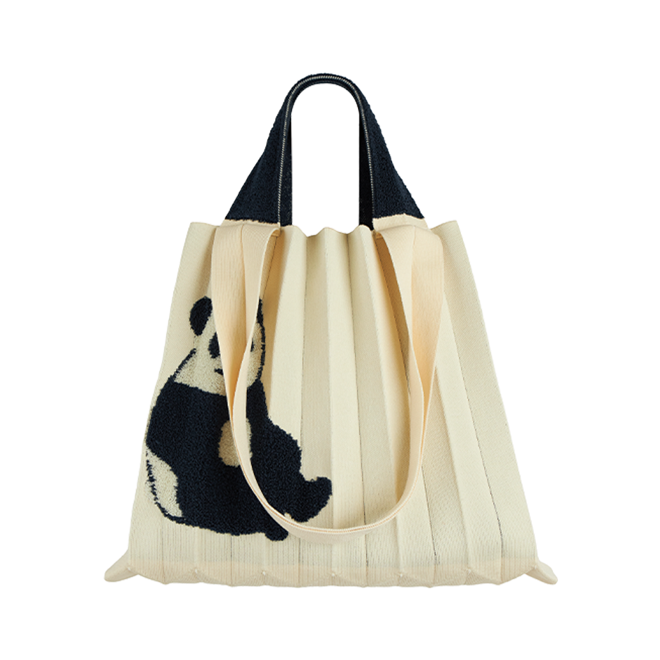 PLEATSMAMA Panda Edition Two-way Shopper Bag (Rolling Panda、Giant Panda)