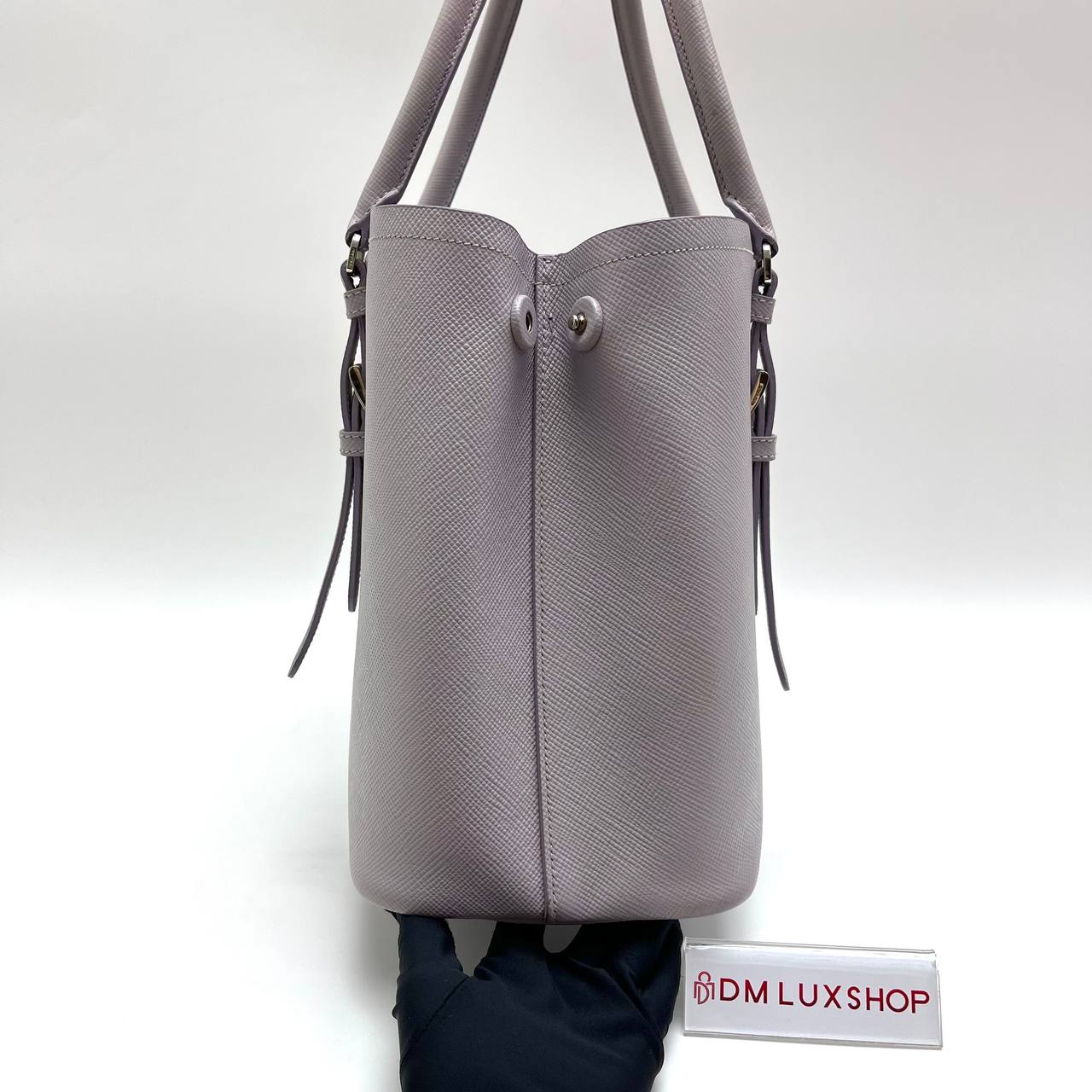 Prada Purple Saffiano Double Tote