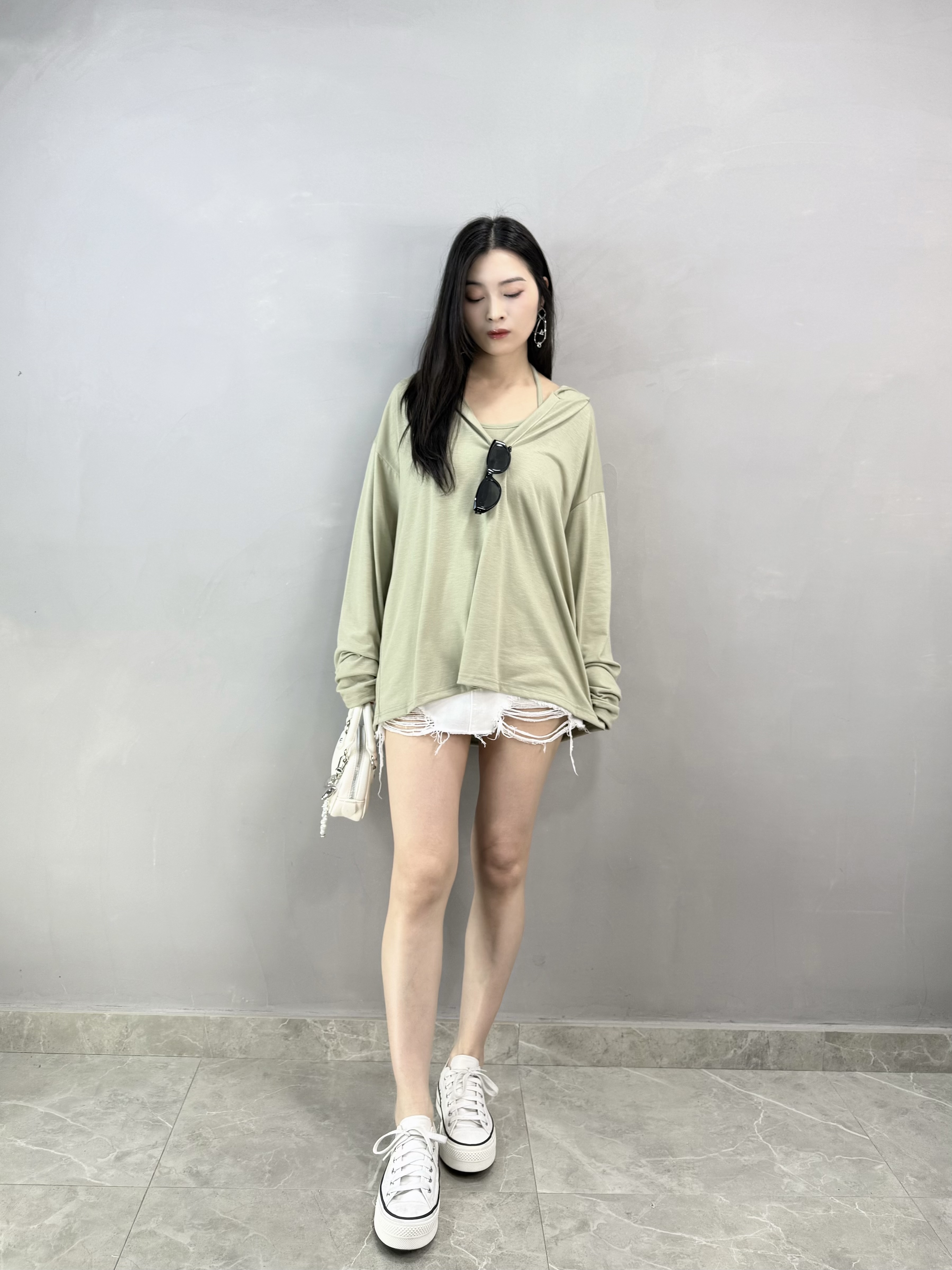 J81 有帽Top+吊帶 Set