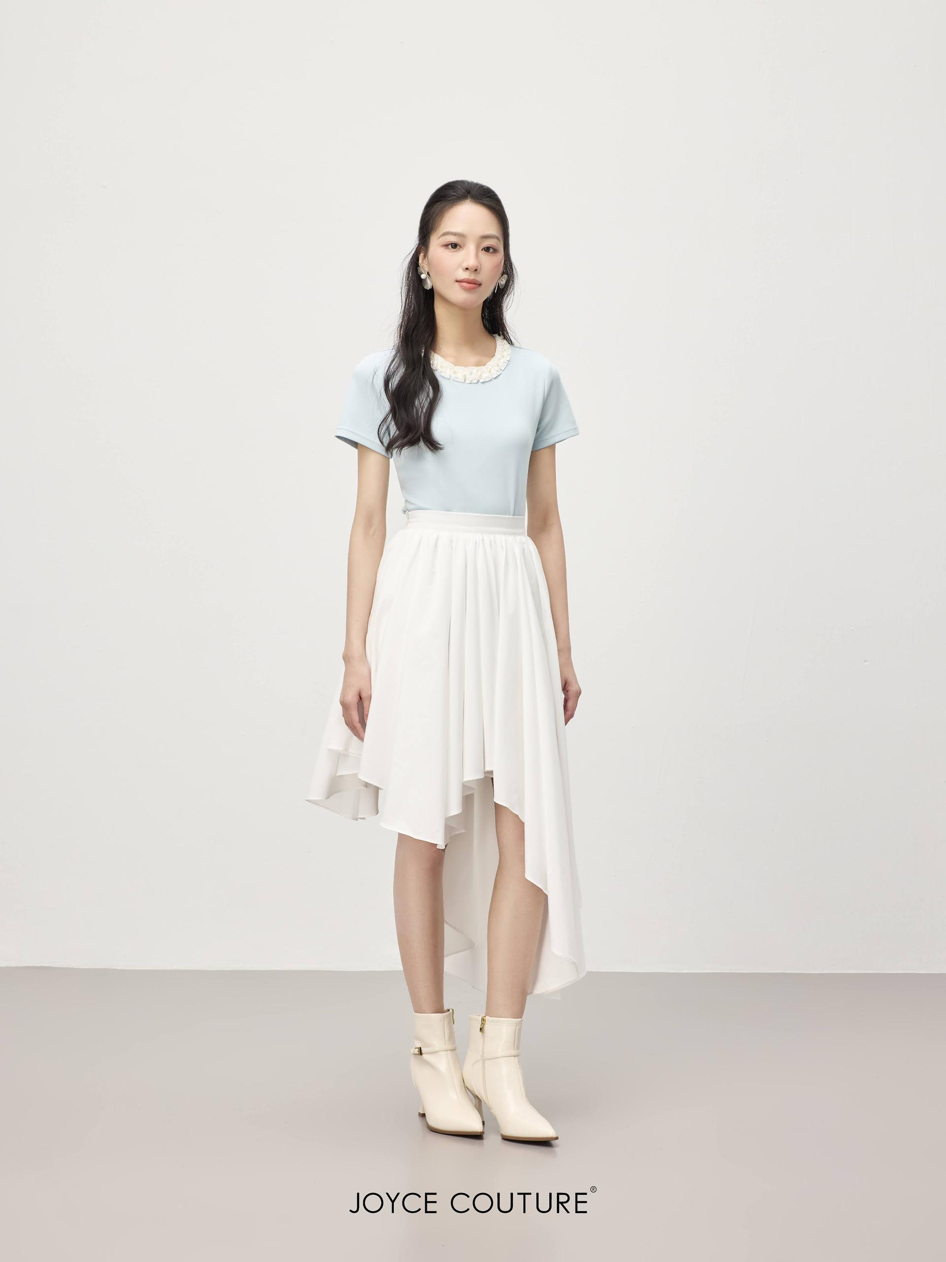 不对称喇叭形设计半裙 S0168