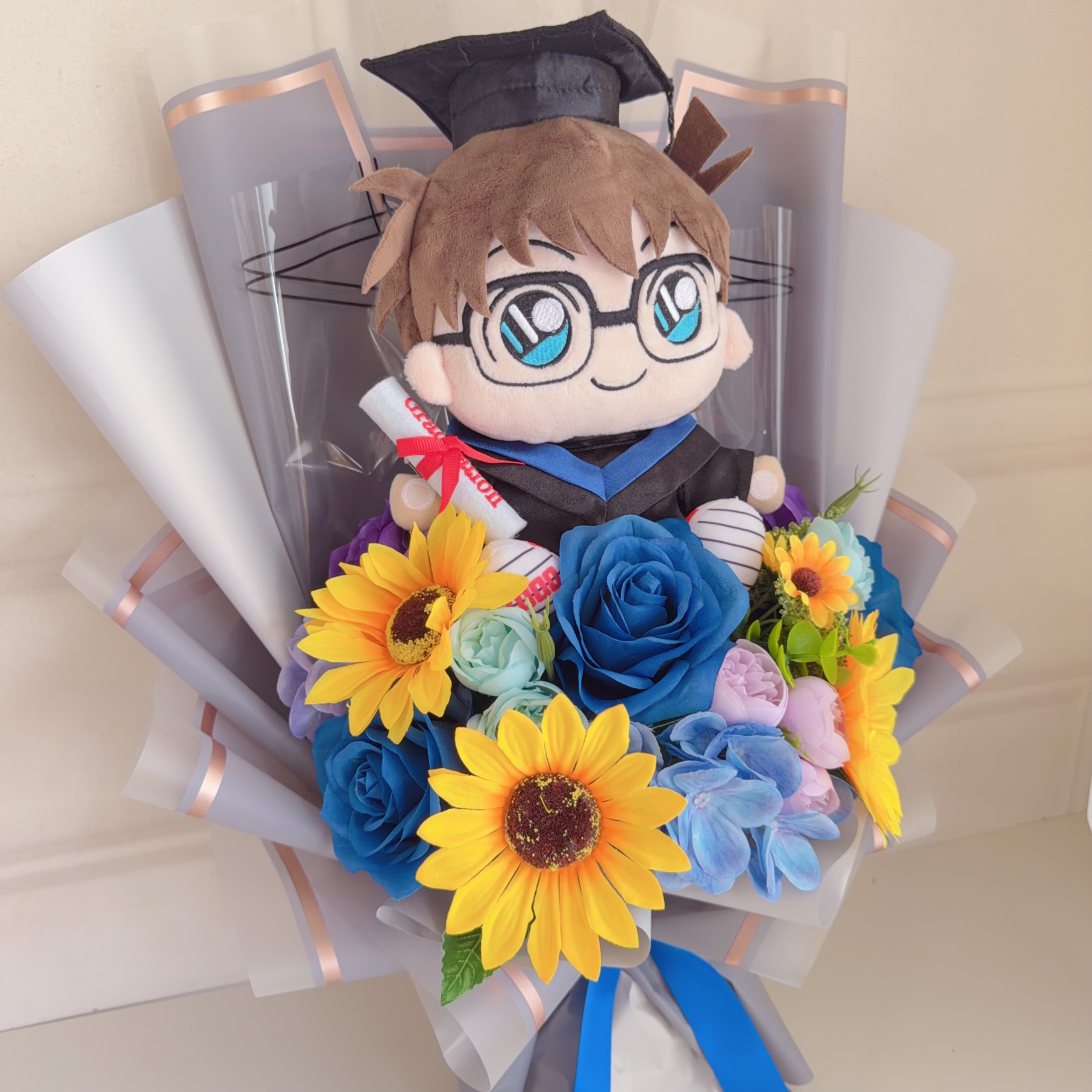 (現貨) 柯南畢業公仔花