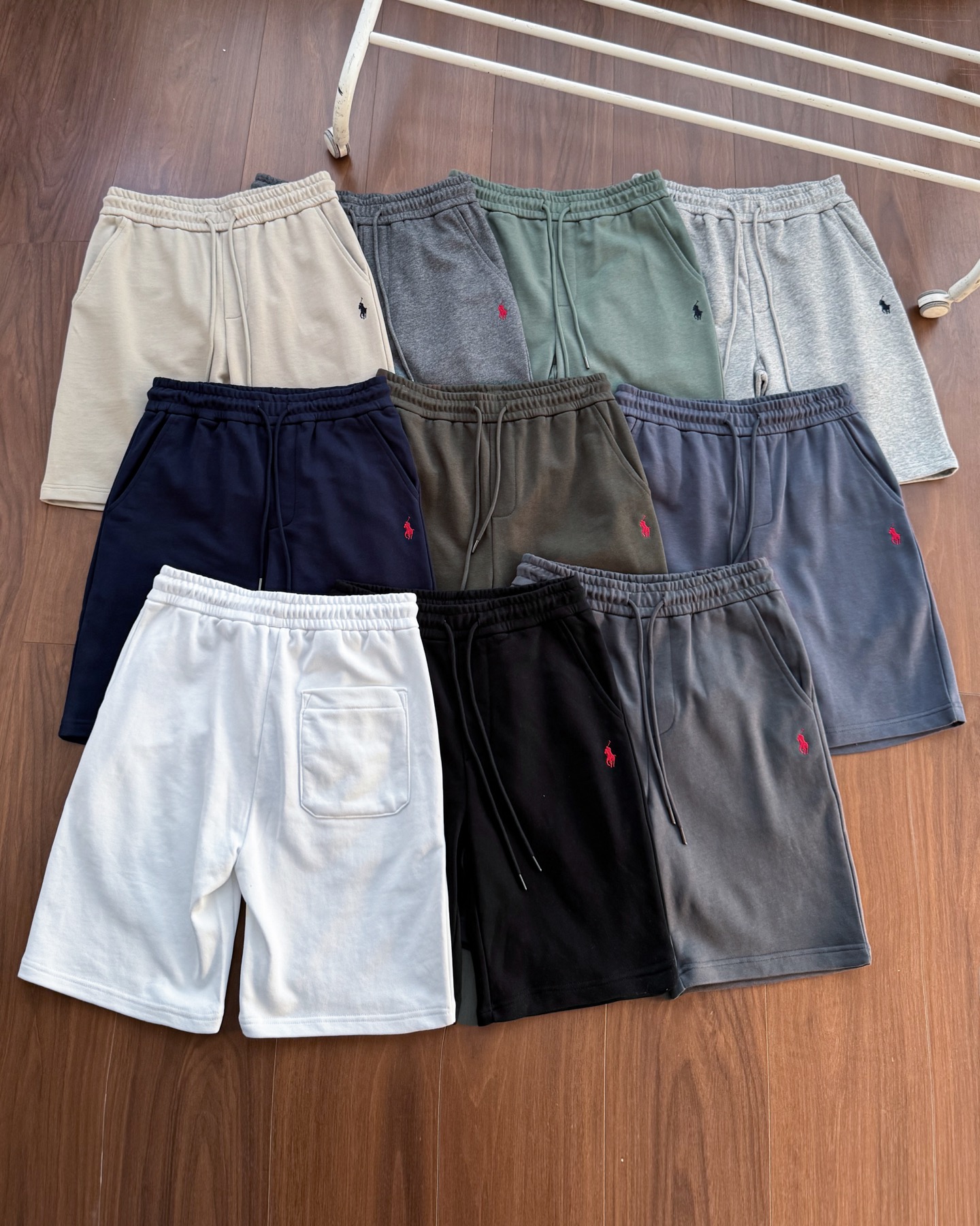 $168條。R/alph L/auren (RL) 夏季專櫃款純棉刺繡短褲