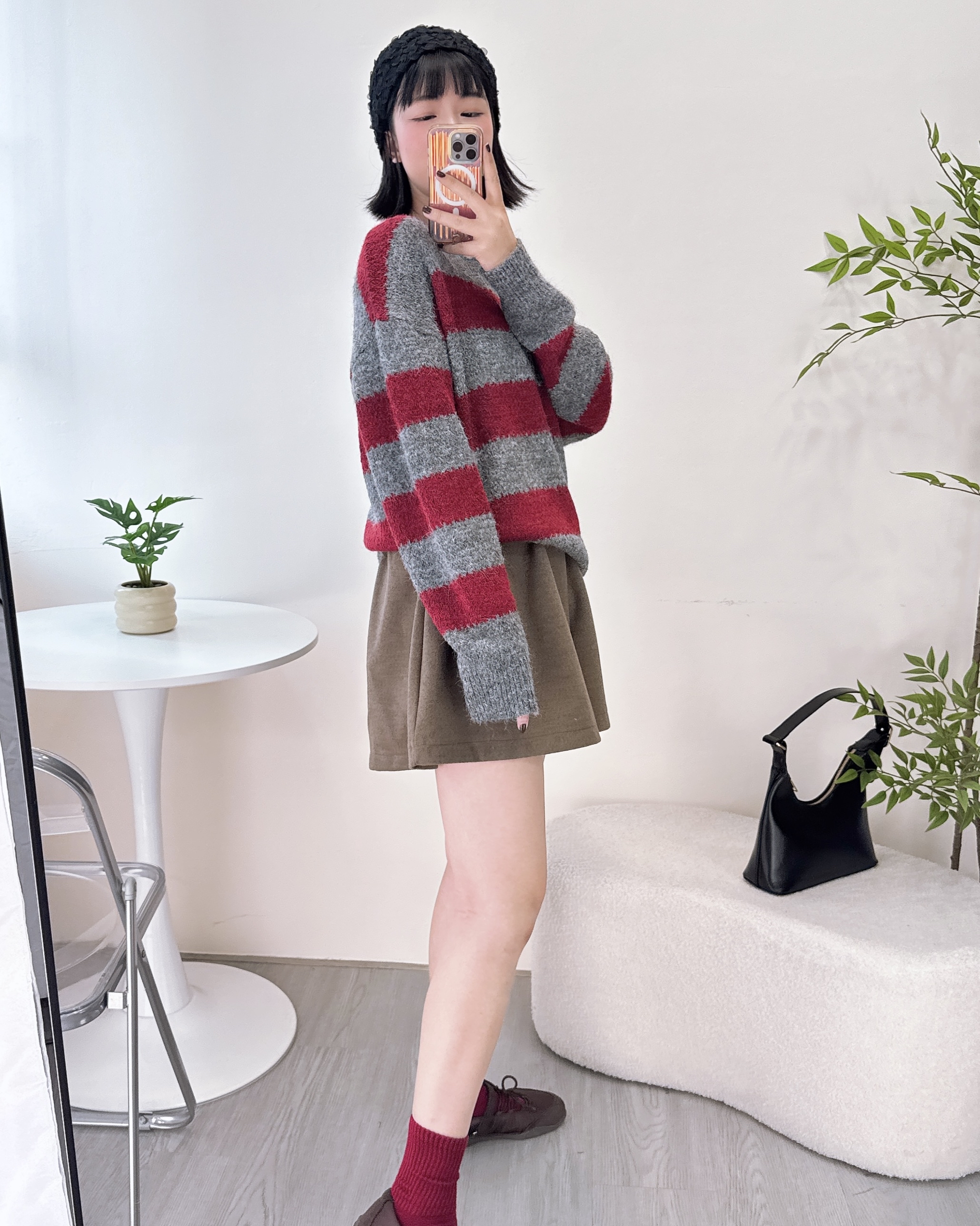 靚色柔軟粗間針織上衣 2色