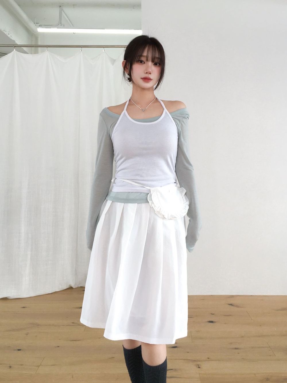 Layered Tencel Tee & Sleeveless Set