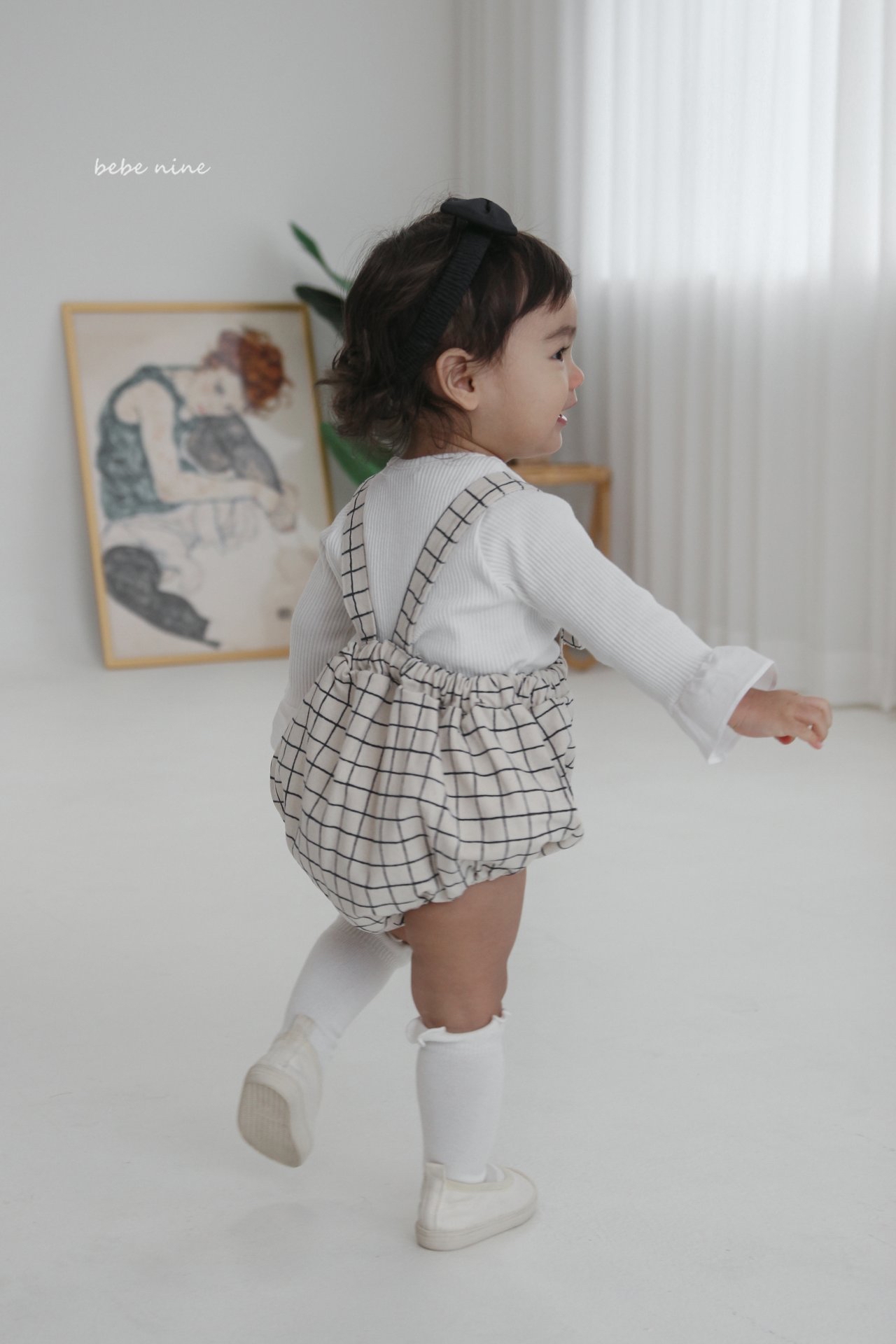 🌸預訂 韓國直送🌸🇰🇷Bebenine兩色條紋格紋吊帶包屁褲