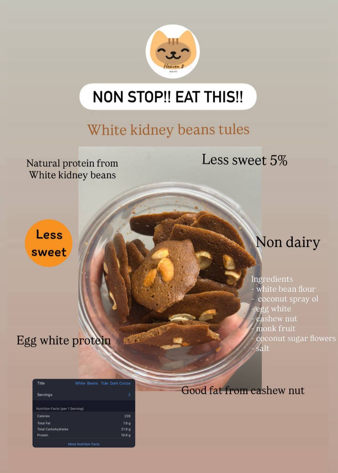 [H8P]white kidney bean tules
