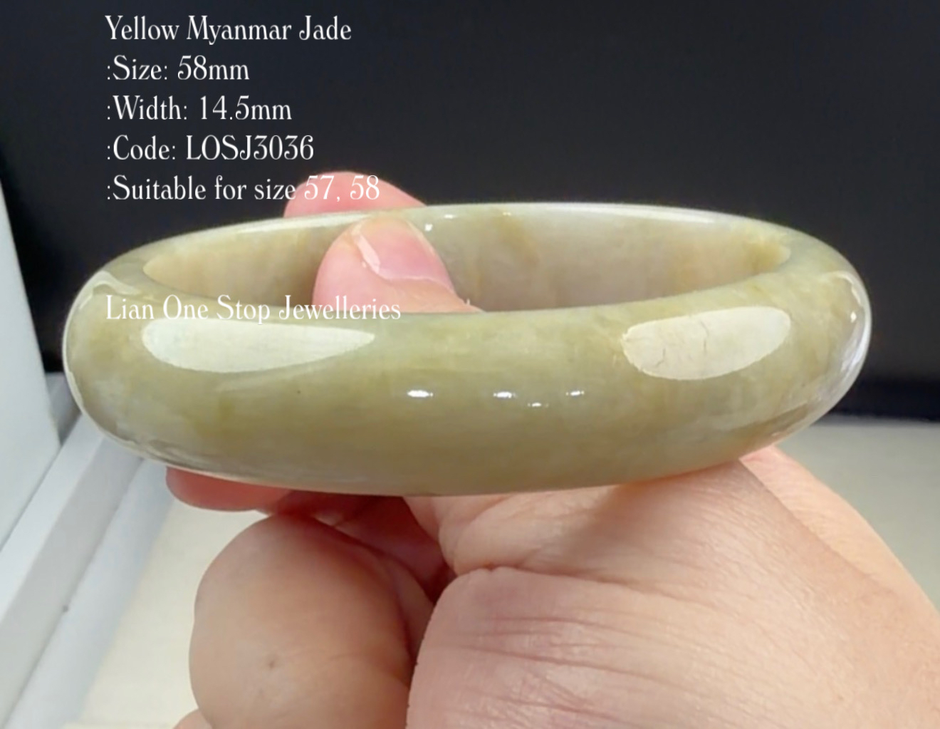 5.8cm Code: LOSJ3036 Yellow Myanmar Jade 