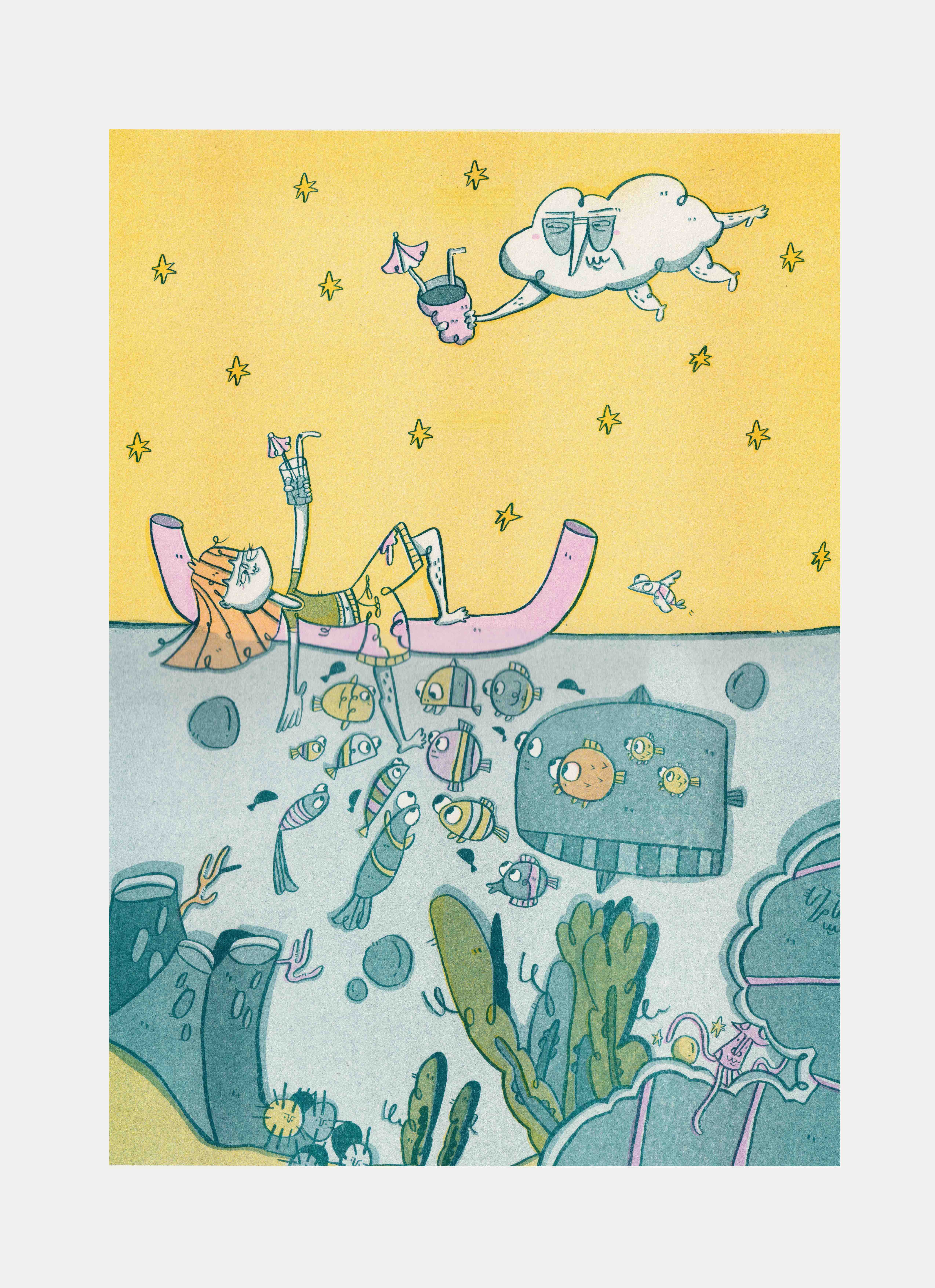 [LIMITED EDITION] Calesta Ng - A3 ART PRINT Noodle Island