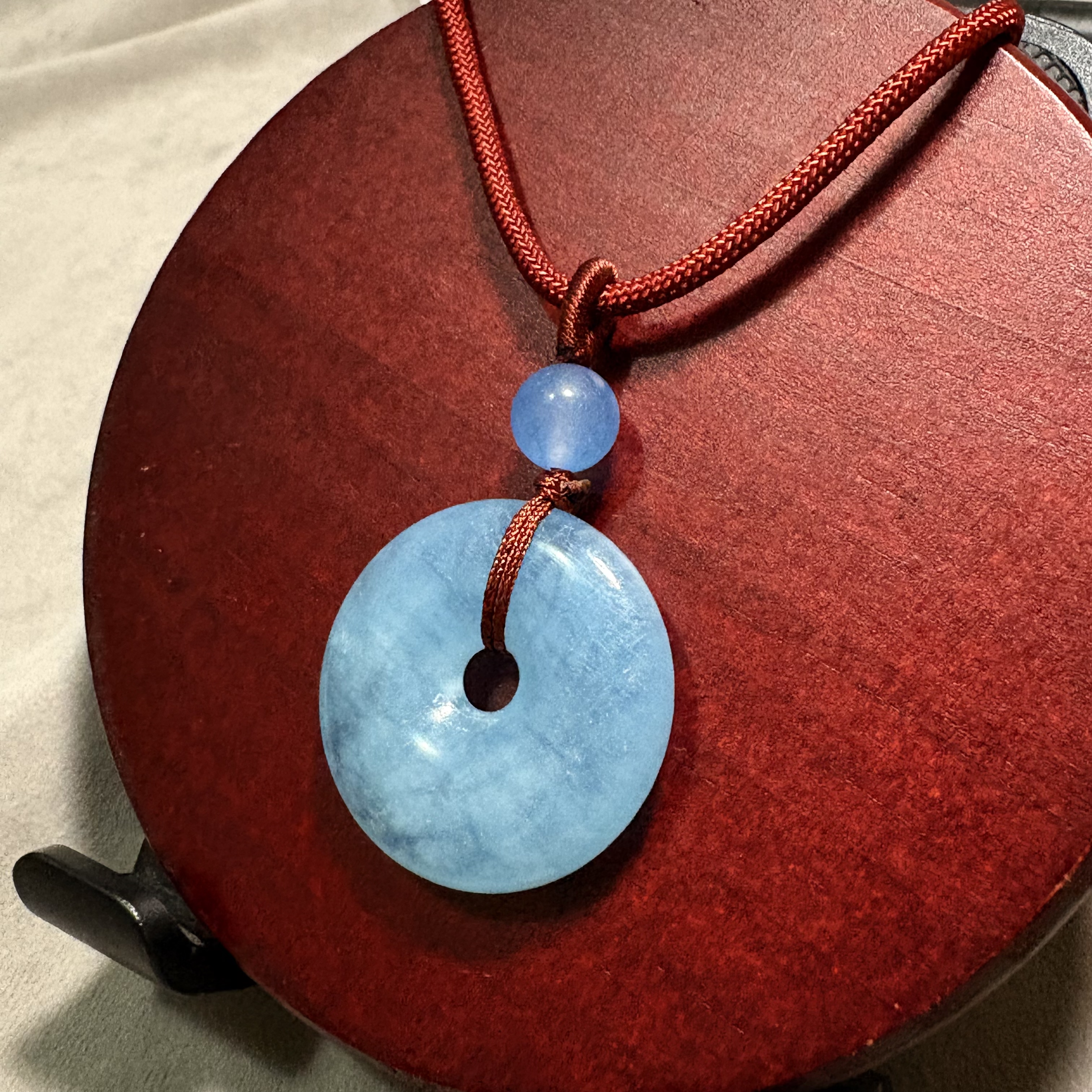 海藍寶平安扣 No.19-132規格：直徑：28.4cm 重：10g