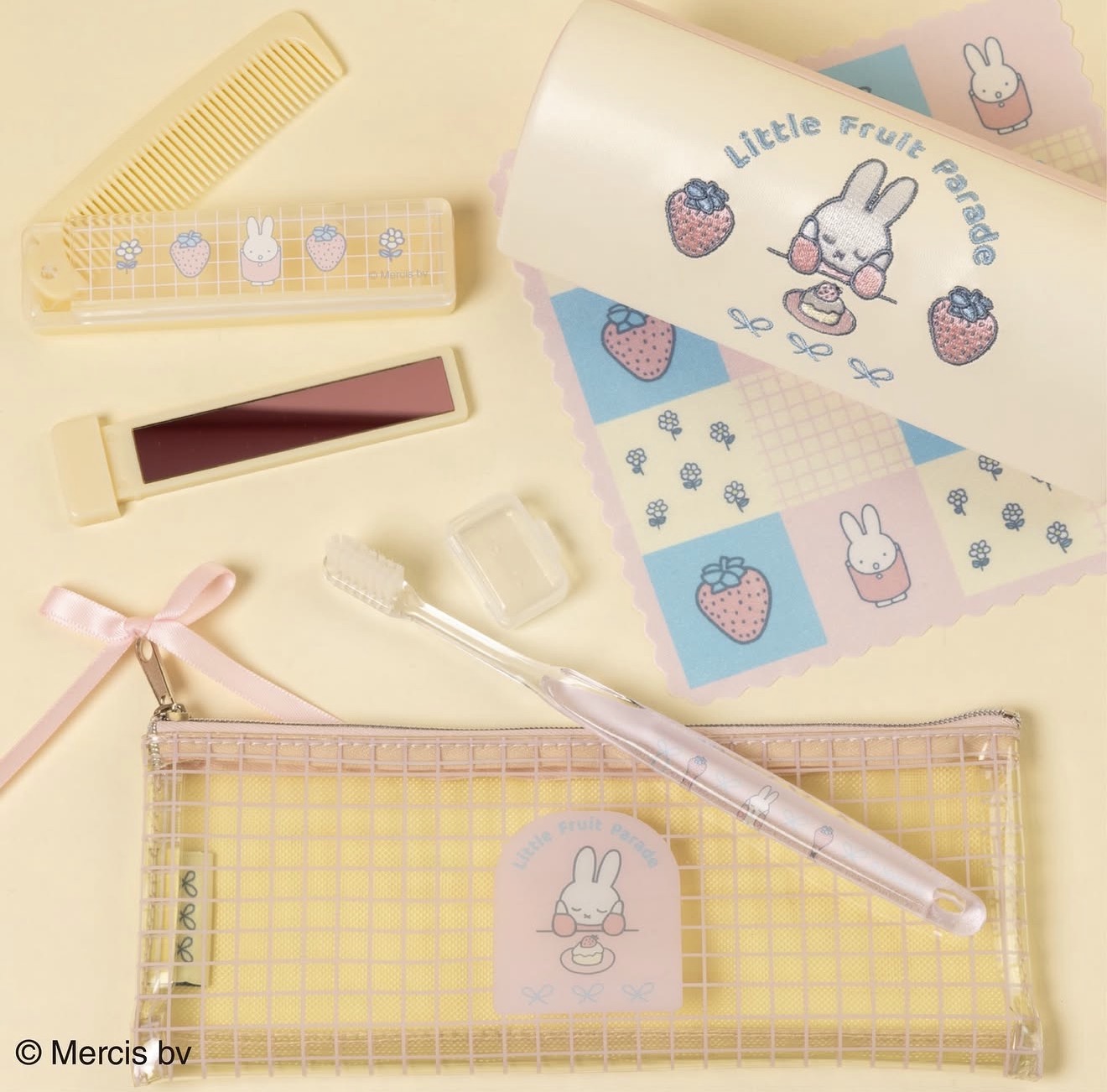 🐰Pre Order  - miffy 聯乘限定 Little Fruit Parade 梳/ 牙刷 Set / 眼鏡盒   ( 📦 大約 5月中到貨, 若遇到缺貨或其它因素貨期會延遲 ）