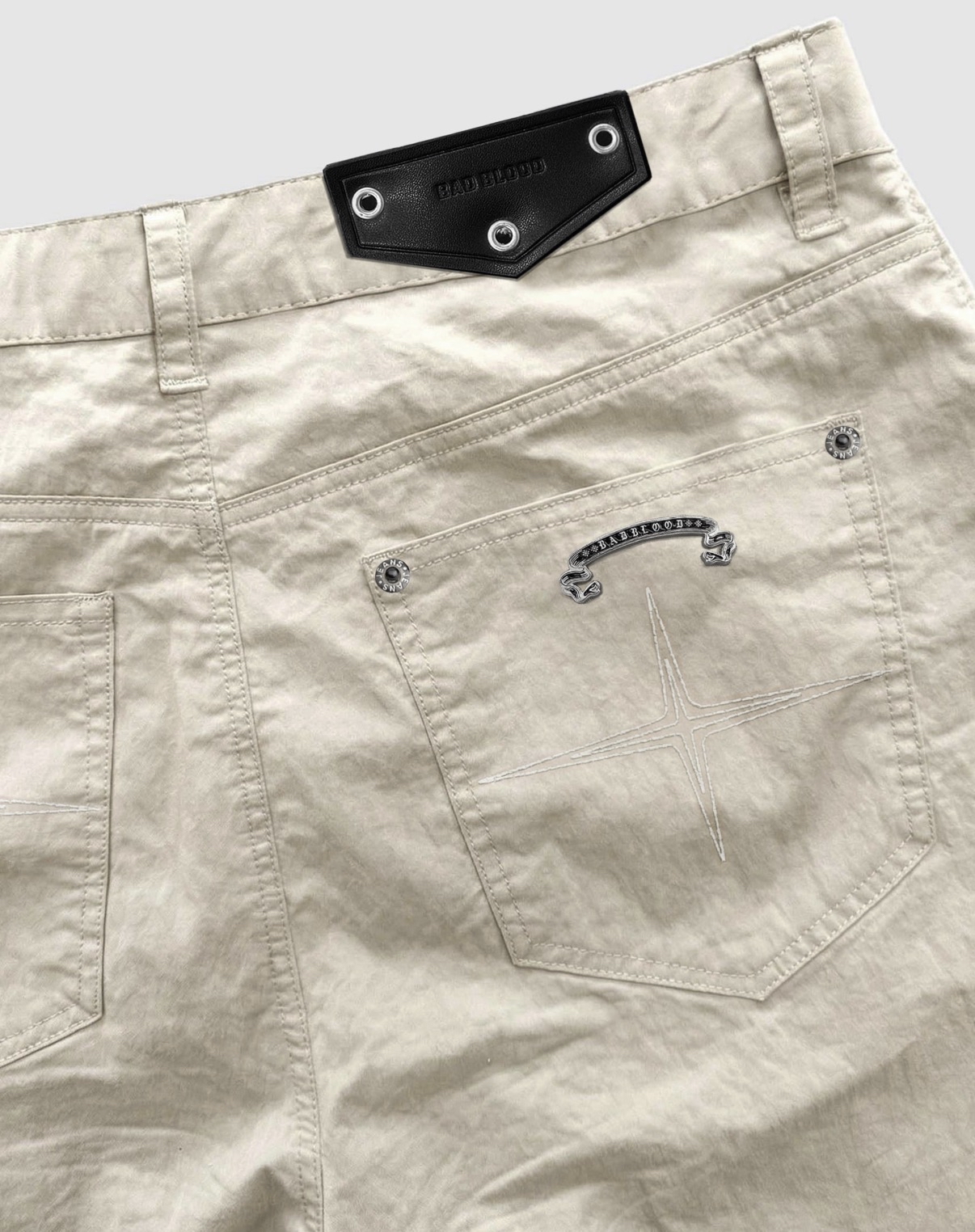 BADBLOOD新款 [w-pts26-085] Contour Lightweight Curved Fit Pants - Cream