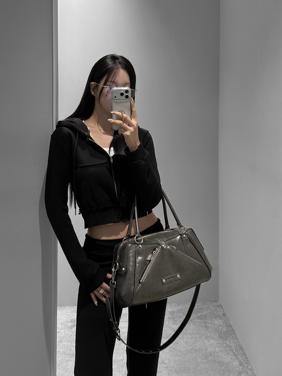 Eyelet Pocket Low Bootcut Pants