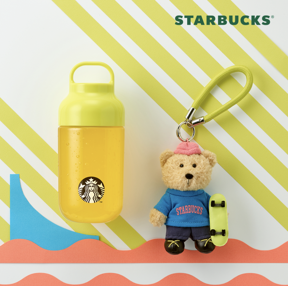 韓國 Starbucks 星巴克 Active運動熊仔 水樽鎖匙扣