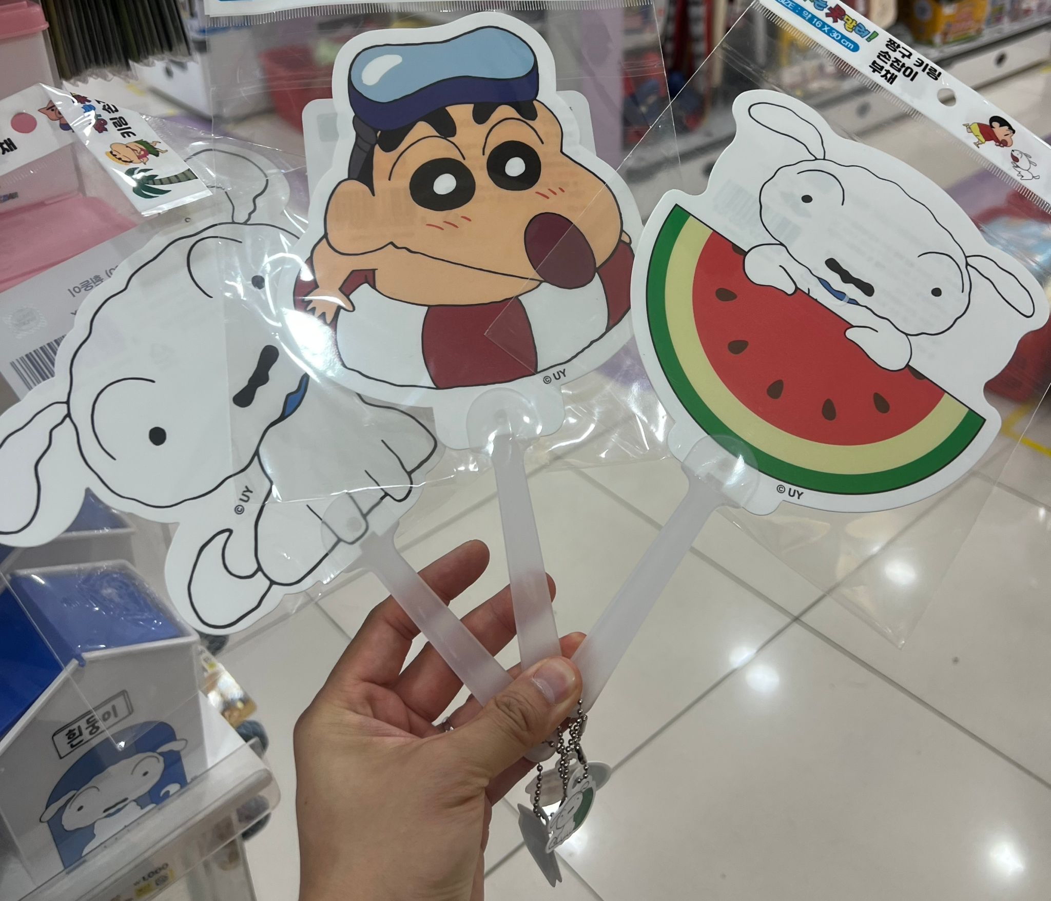 蠟筆小新膠扇