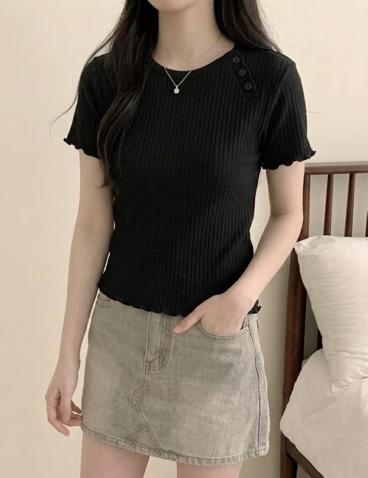 ❥ 側 鈕 坑 紋 上 衣 。限時成本價$98