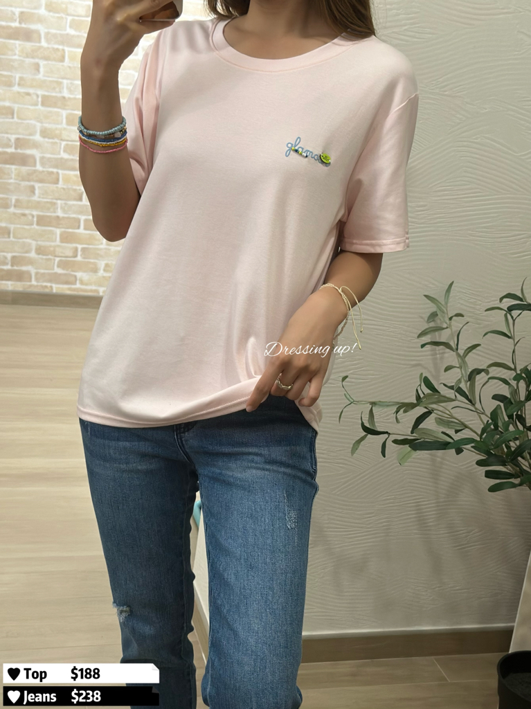  簡約小心思｜釘珠軟棉上衣