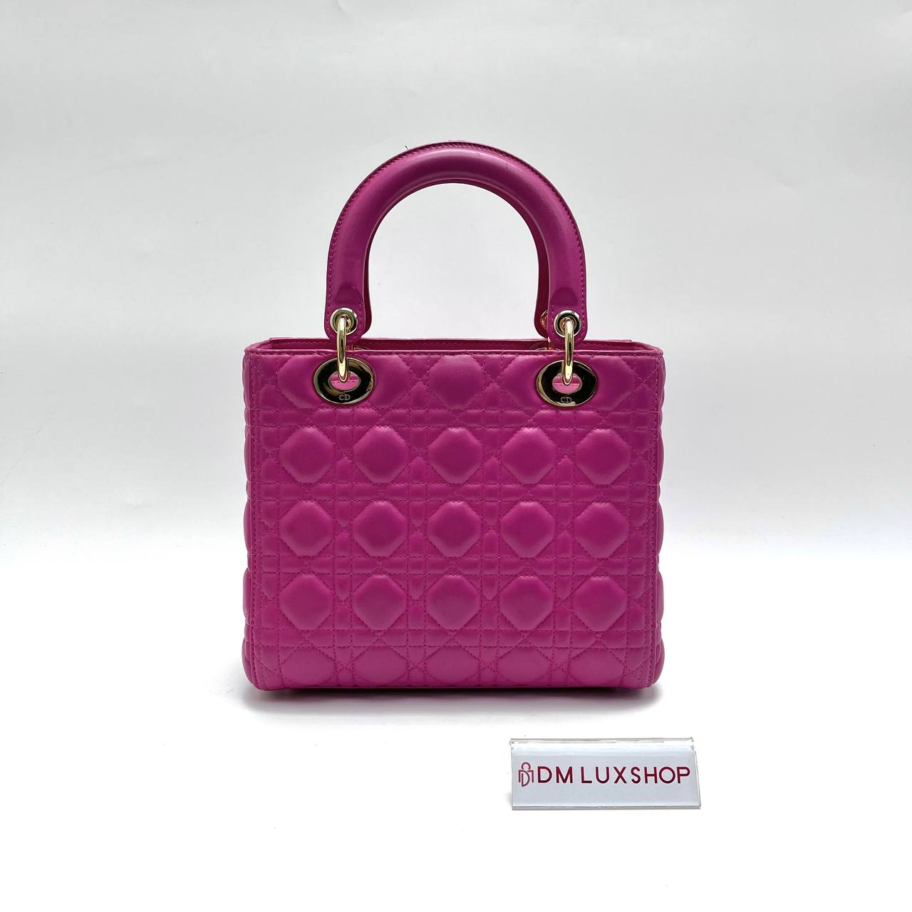 Dior Lady Dior Medium Pink GHW