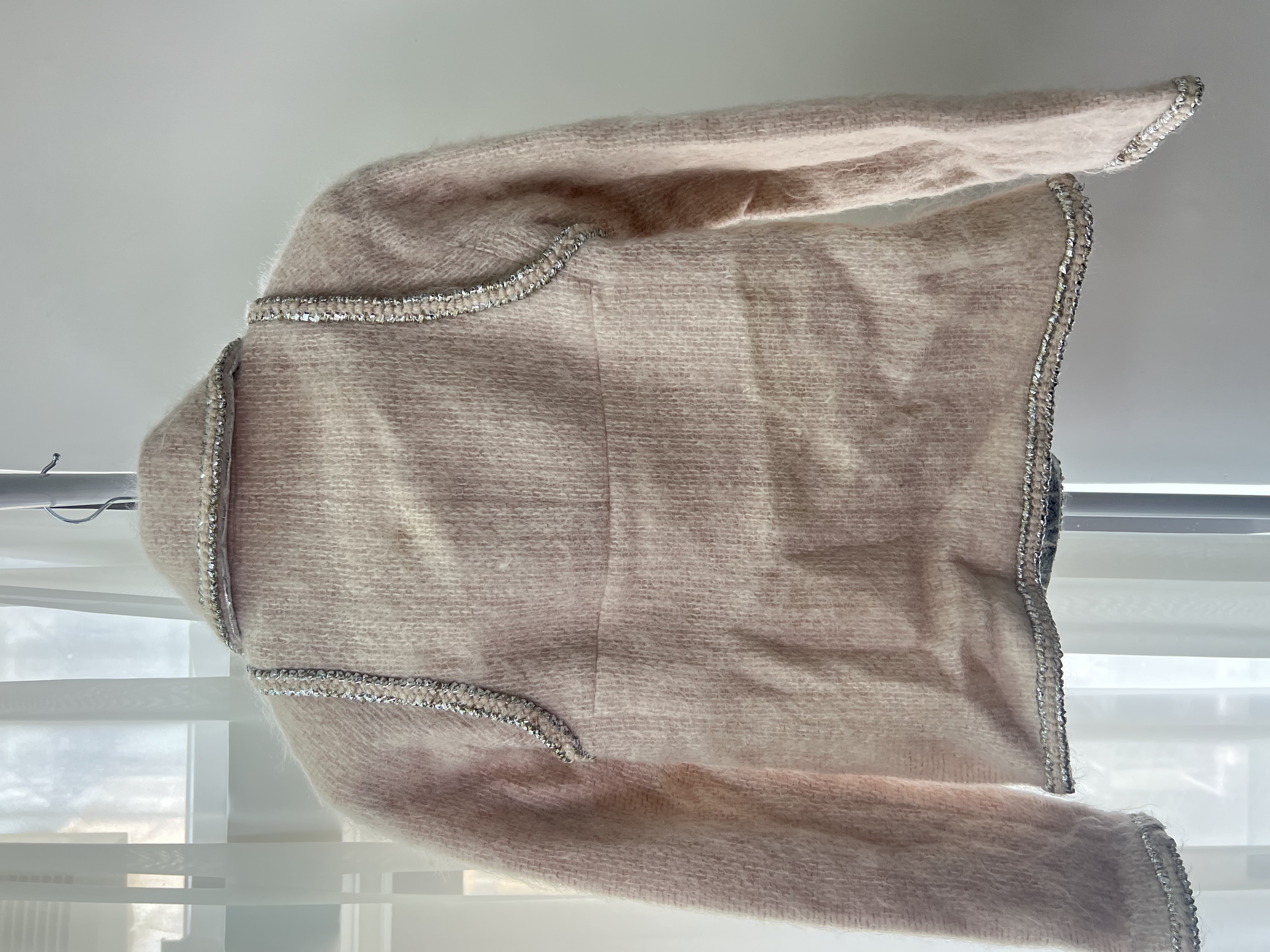 Pre-Owned Chanel 17A Pale Baby Pink Mohair Wool Jacket / Product Code: 26041904