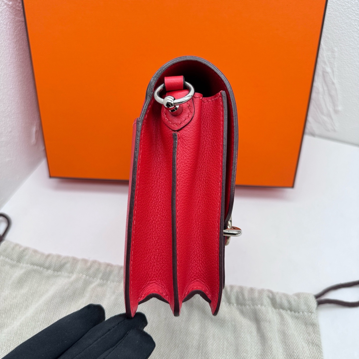 Pre owned hermes roulis mini stamp X/ Y08211