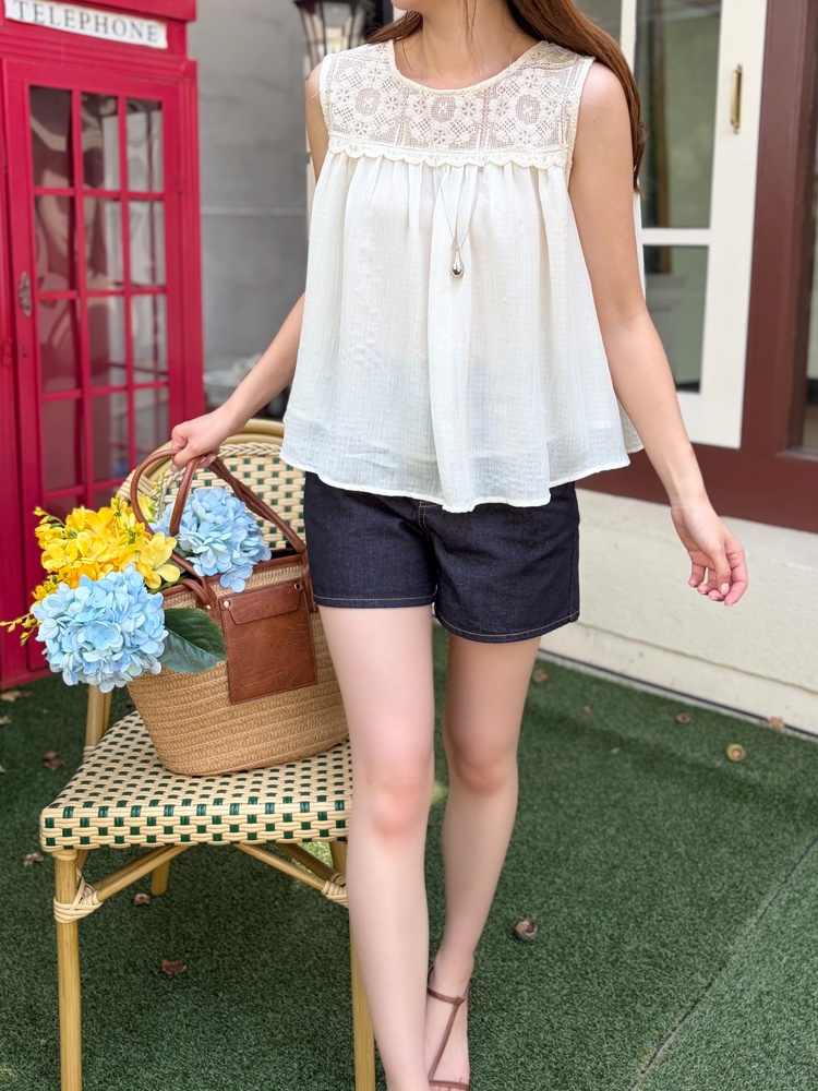 Crochet Lace Layered Blouse