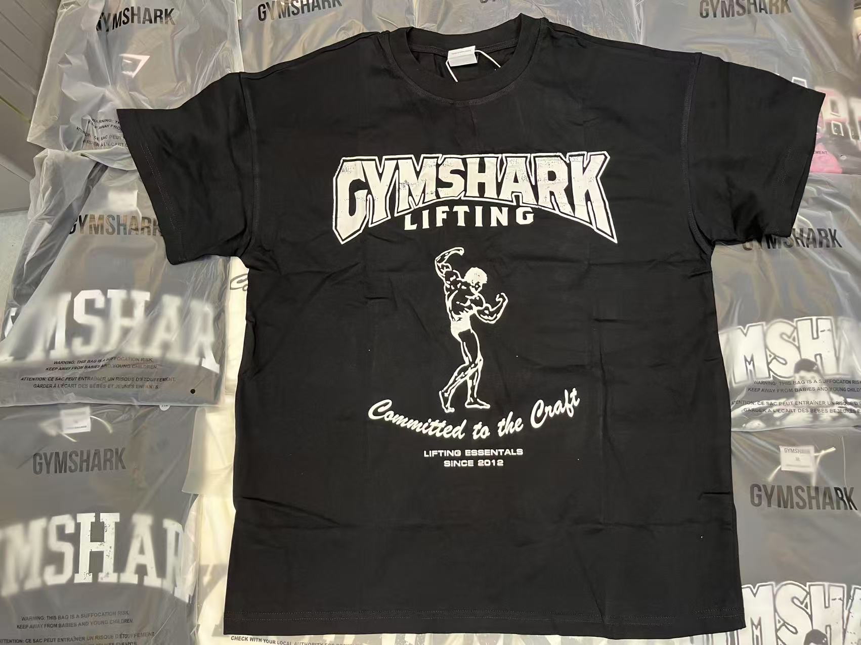 Gymshark 🦈Committed  to the Craft unisex T-Shirt - Black 