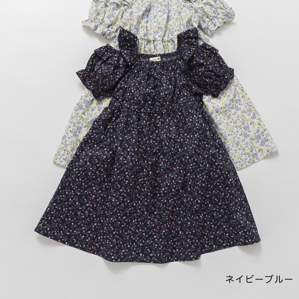 🆕【⭐訂購⭐】🌀 🇯🇵 日本直送 碎花 荷葉邊 露肩 連身裙［2款選］ 🌀[ELDA-0079][260509]