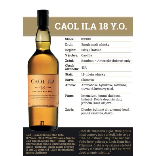 🔥高回購率👍好飲18年🔥 Caol Ila 18 Year Old/ 卡爾里拉18年單一純麥威士忌- 43% - 700ml