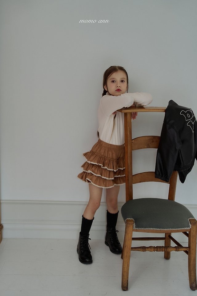 Momoann | Suede Tiered Skirtpants