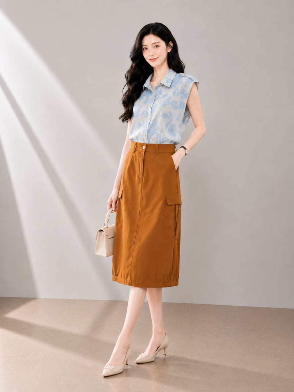 67660 Urban Utility Midi Skirt