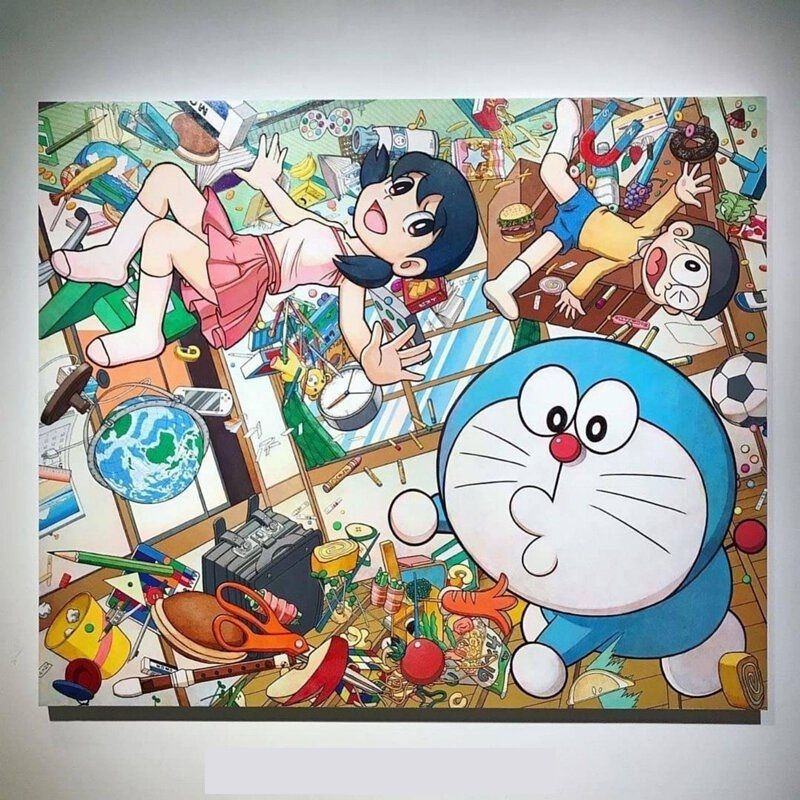 村上隆 - 村上隆 Takashi Murakami x 多啦a夢 doraemon - 大畫布丨款式1 |100cm*100cm