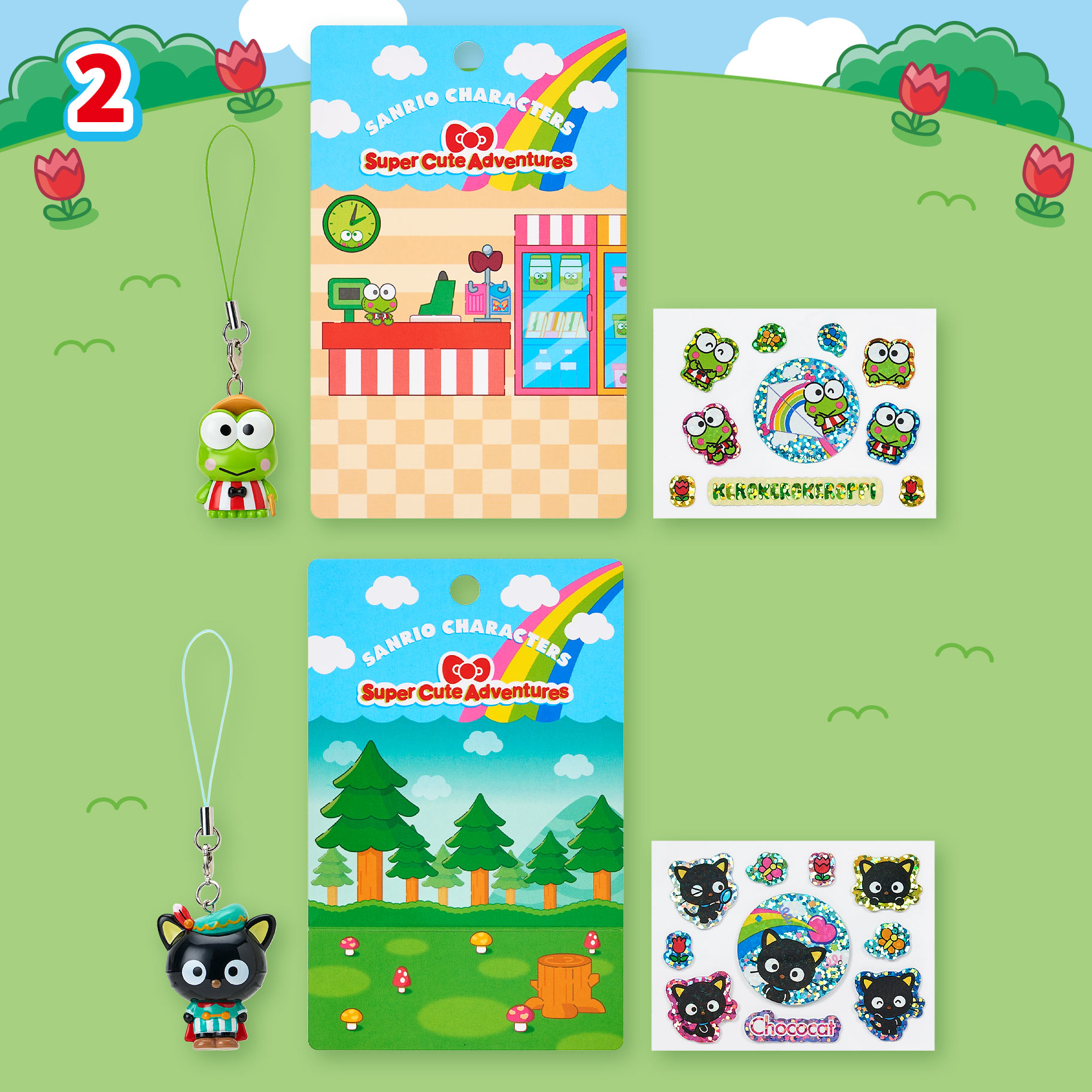 🎀【預訂】 Kitty & Friends 超可愛冒險 公仔掛飾 & 貼紙 K/ C