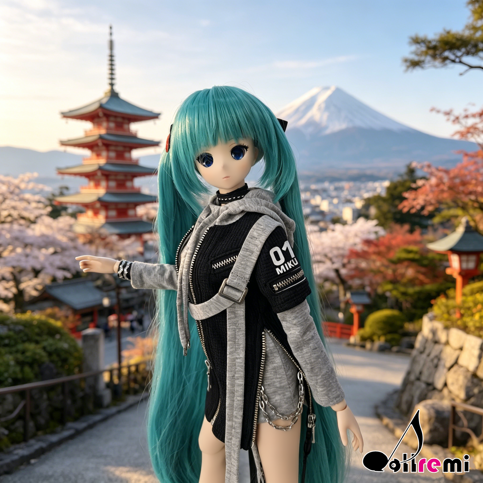 【dollremi】(DD0932) COS 初音未來 Hatsune Miku 朋克初音  Punk MIKU