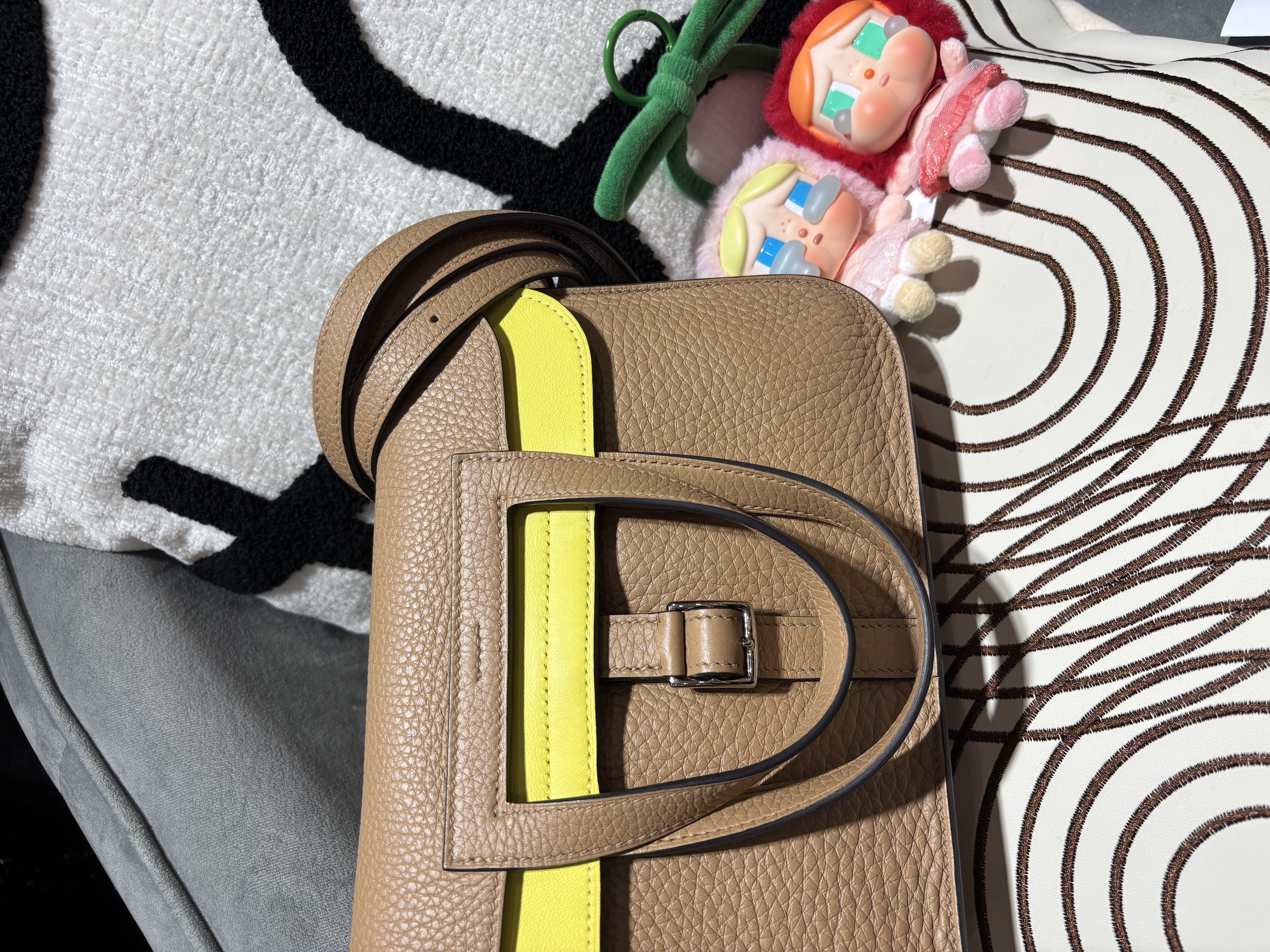 Hermes Halzan 25 Stamp U 奶茶色 100%Authentic, 95%New✅收據✅Dust bag 