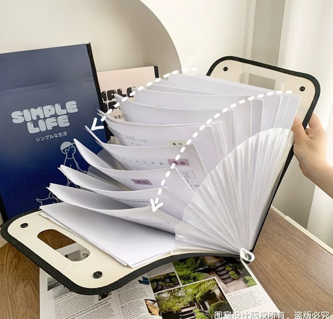 A4大容量風琴豎款文件袋 (S521) 🚛 送貨方式請選(4)