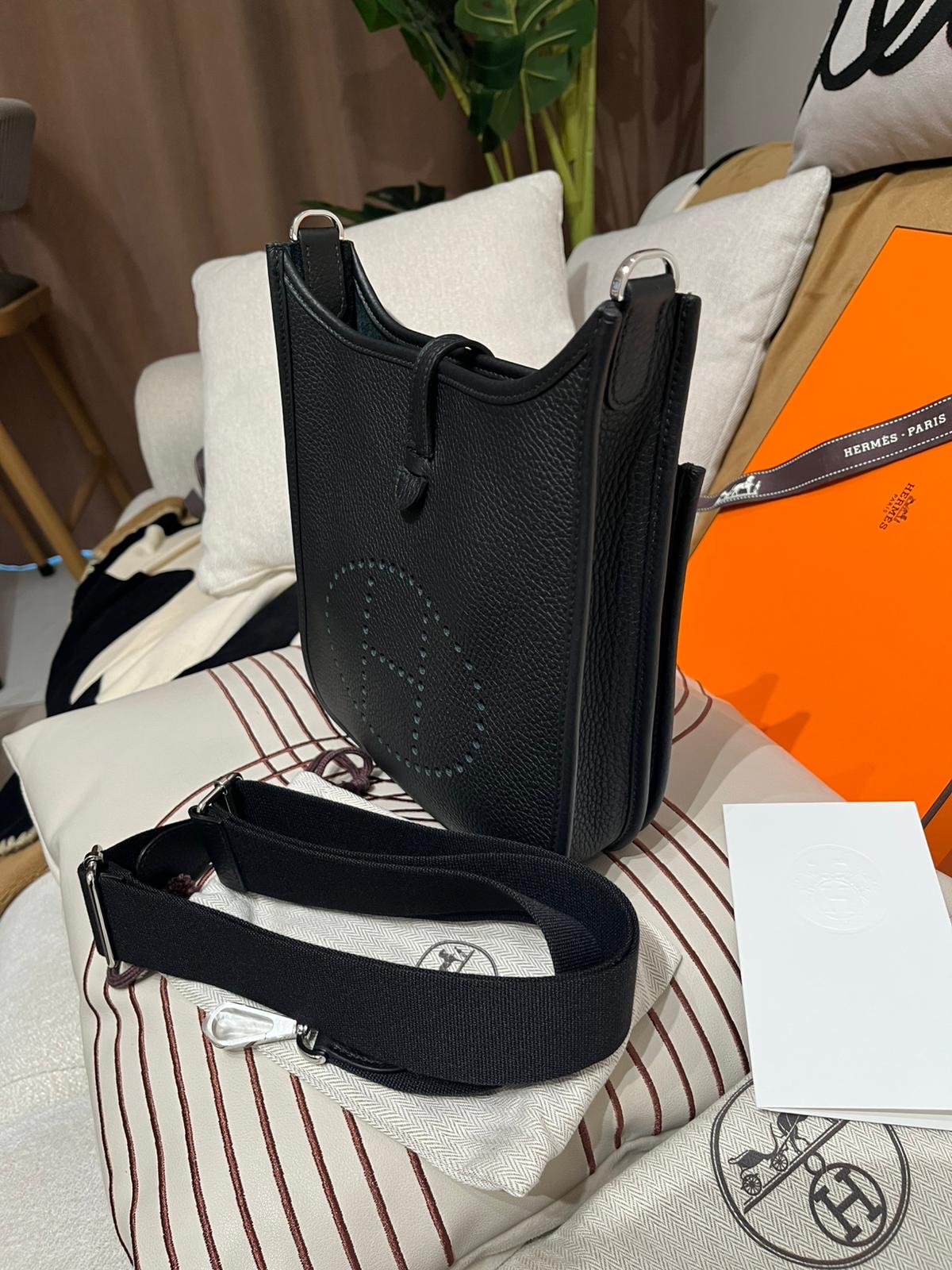全新Hermes Evelyne 23 STAMP G 黑銀 100%Authentic, Brand New 全新 ✅專門店收據✅塵袋✅盒